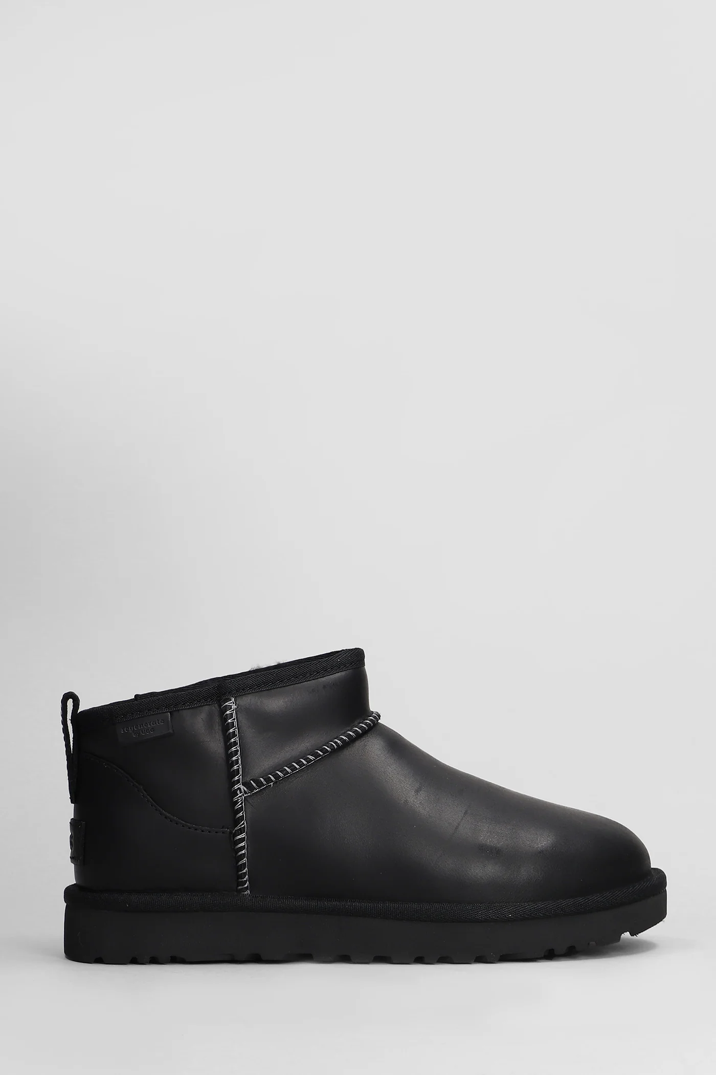 Classic Ultra Mini low heels Ankle boots in black leather