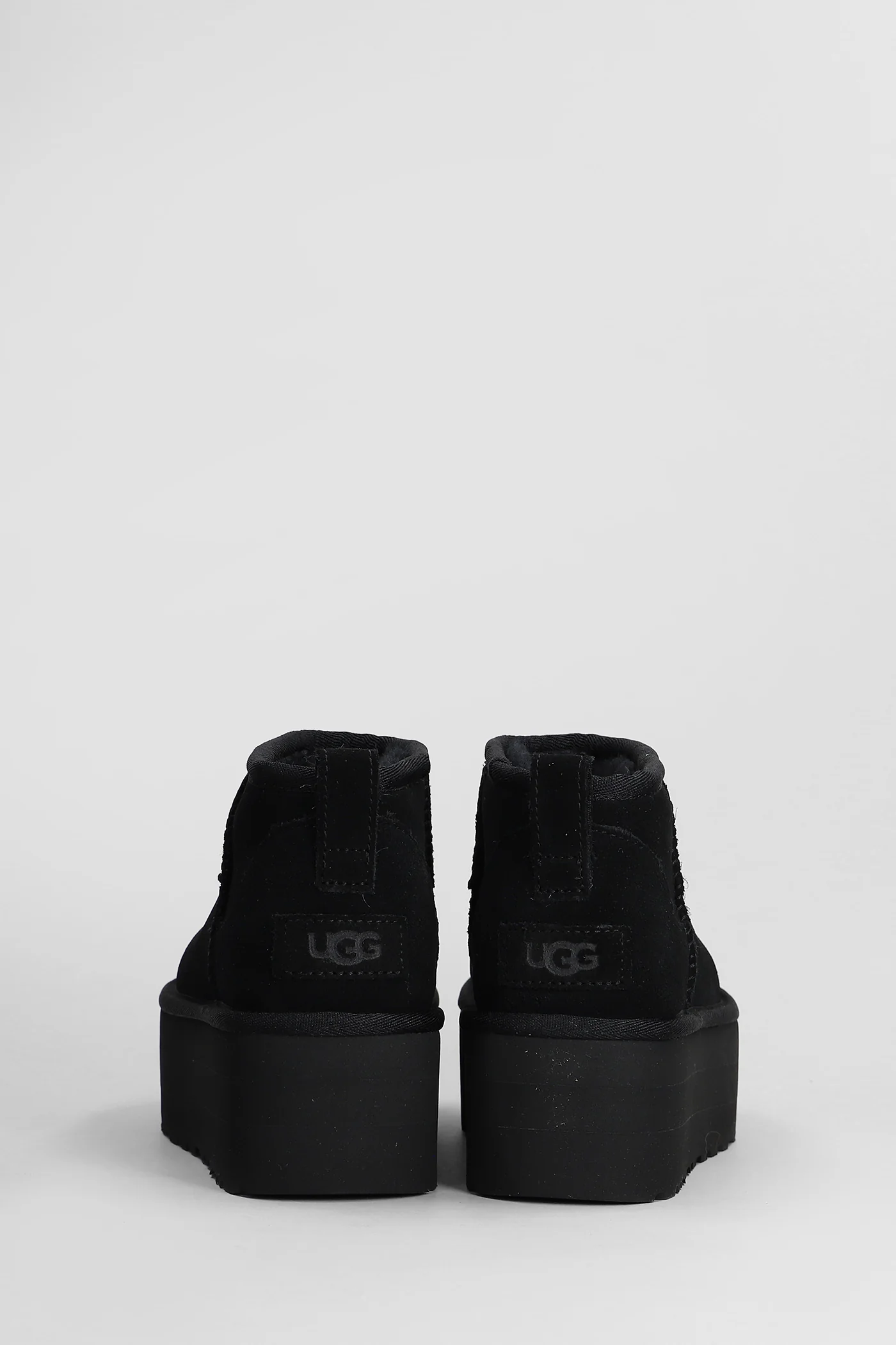 Classic Ultra Mini low heels Ankle boots in black suede - Image 4