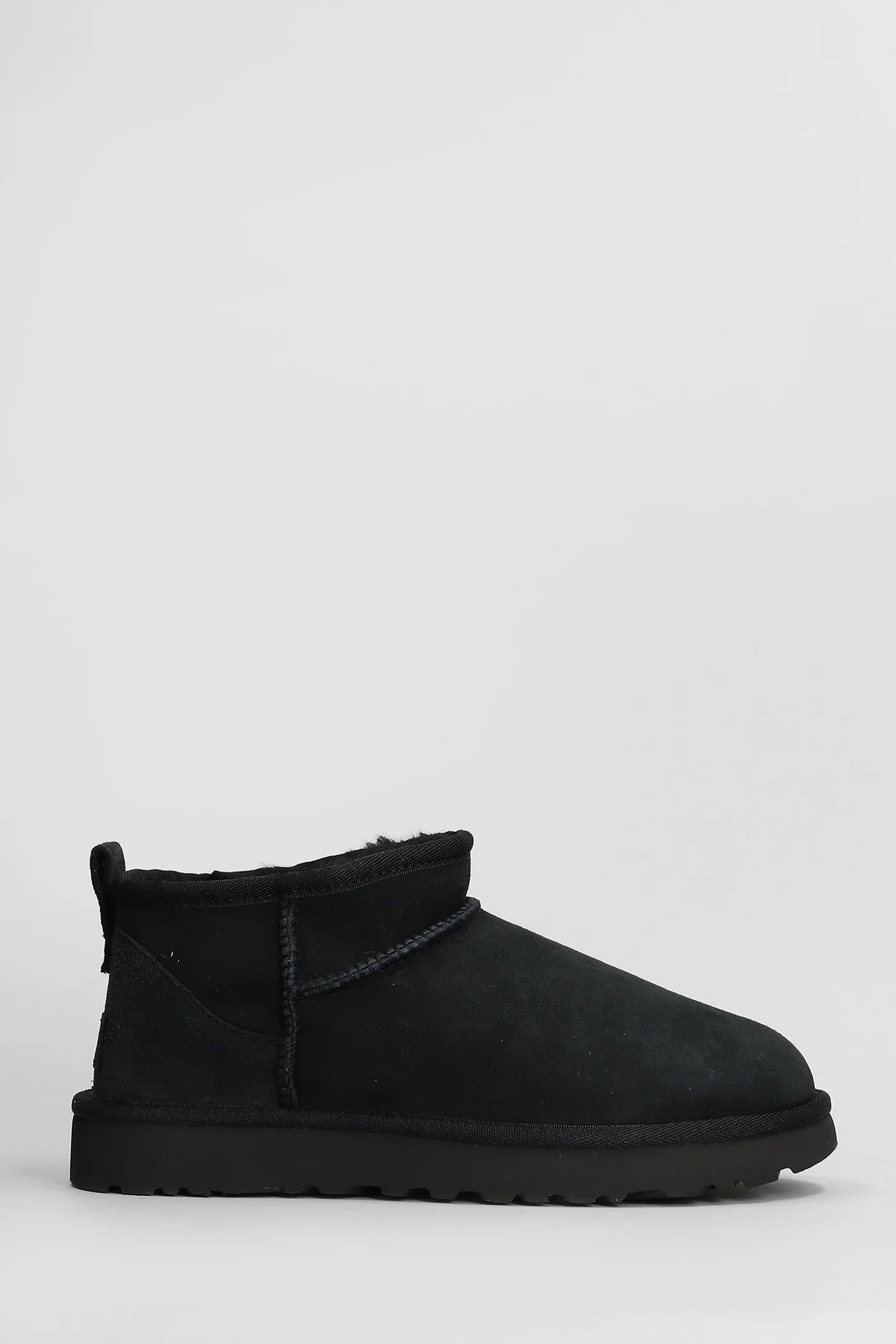 Classic Ultra Mini low heels Ankle boots in black suede