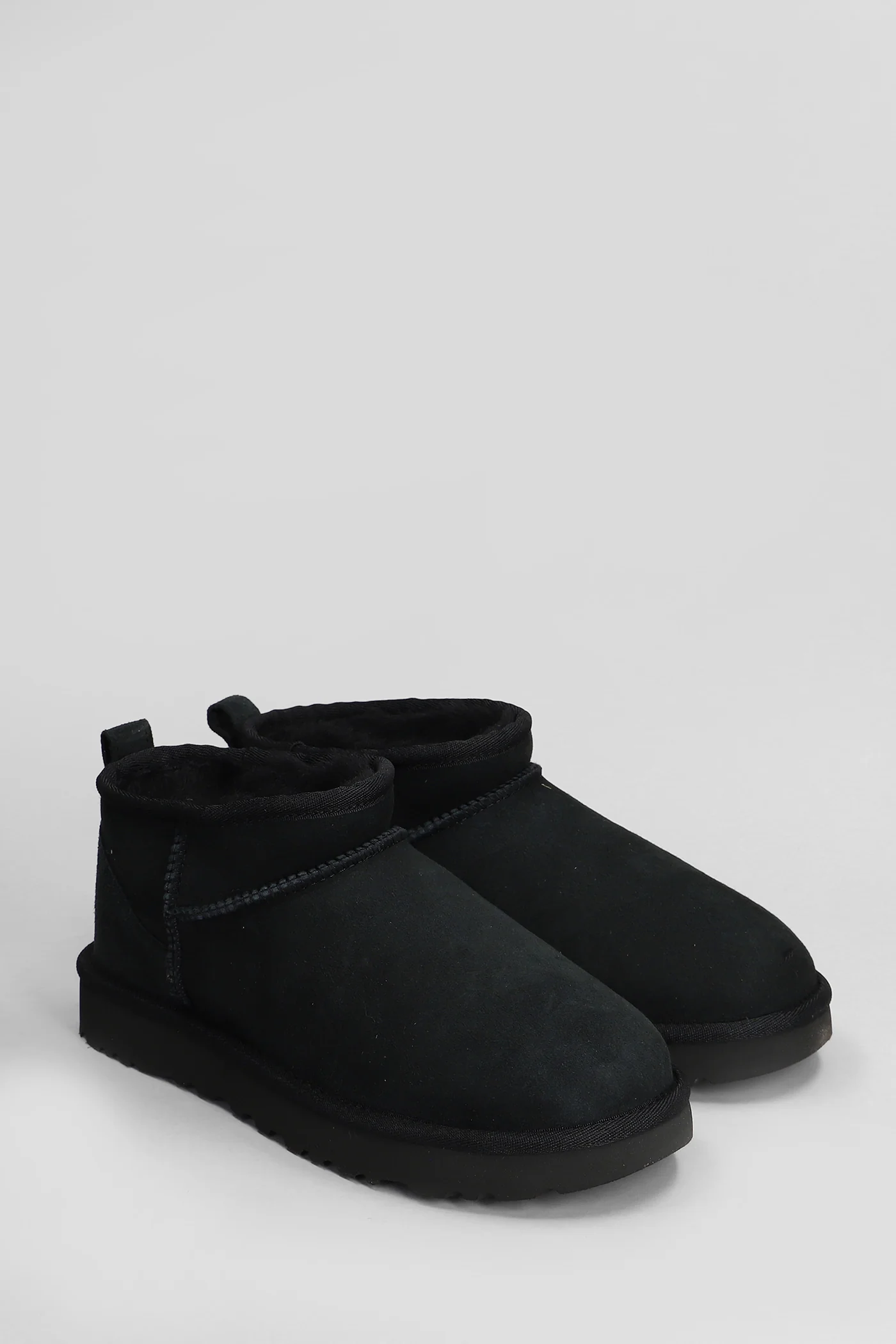 Classic Ultra Mini low heels Ankle boots in black suede - Image 2