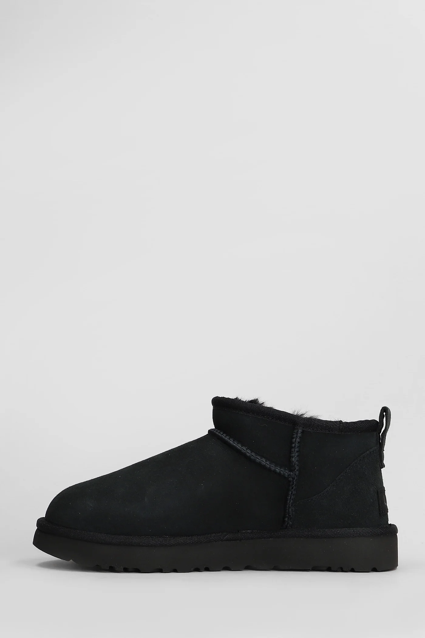 Classic Ultra Mini low heels Ankle boots in black suede - Image 3