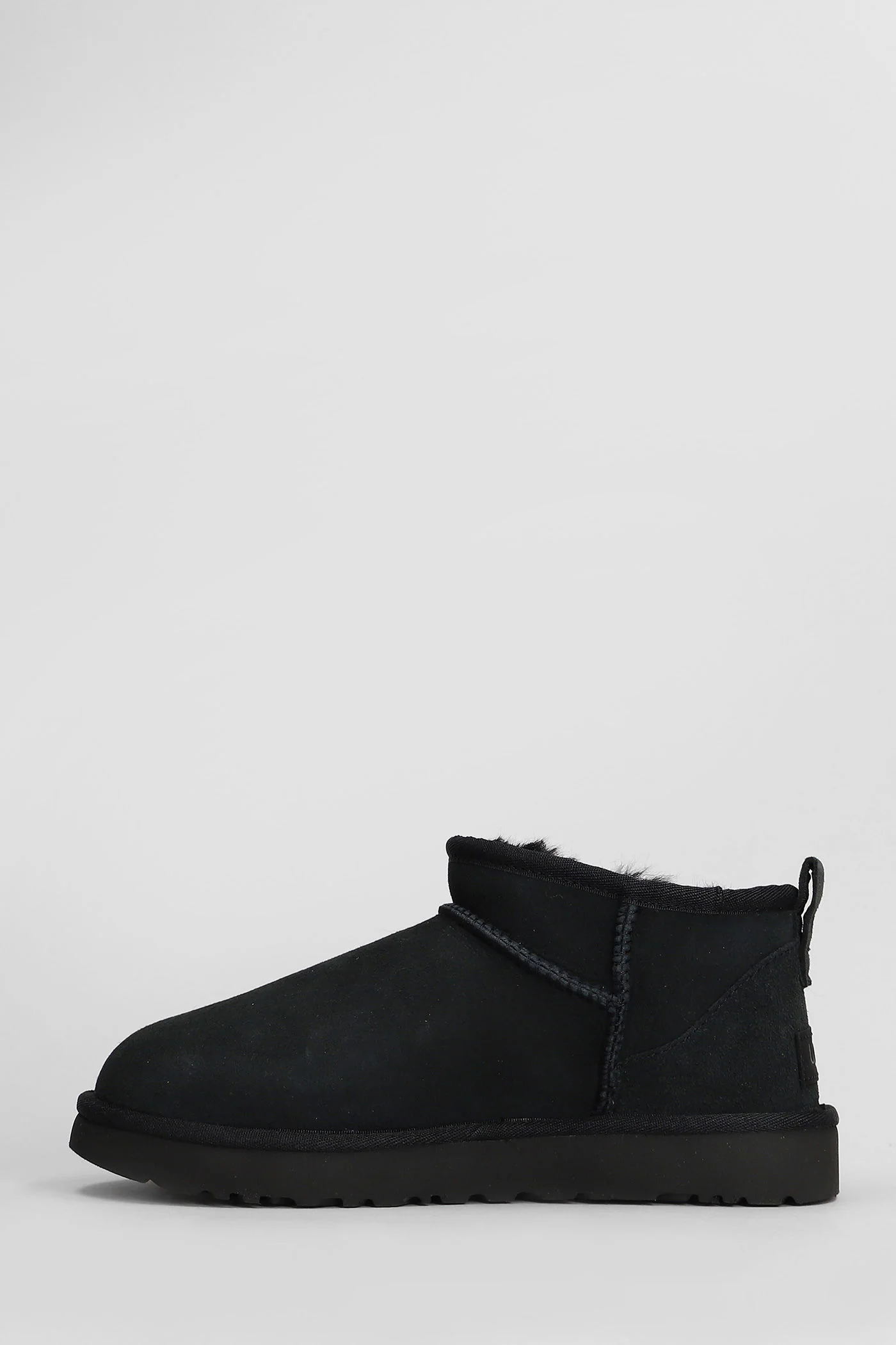 Classic Ultra Mini low heels Ankle boots in black suede - Image 3