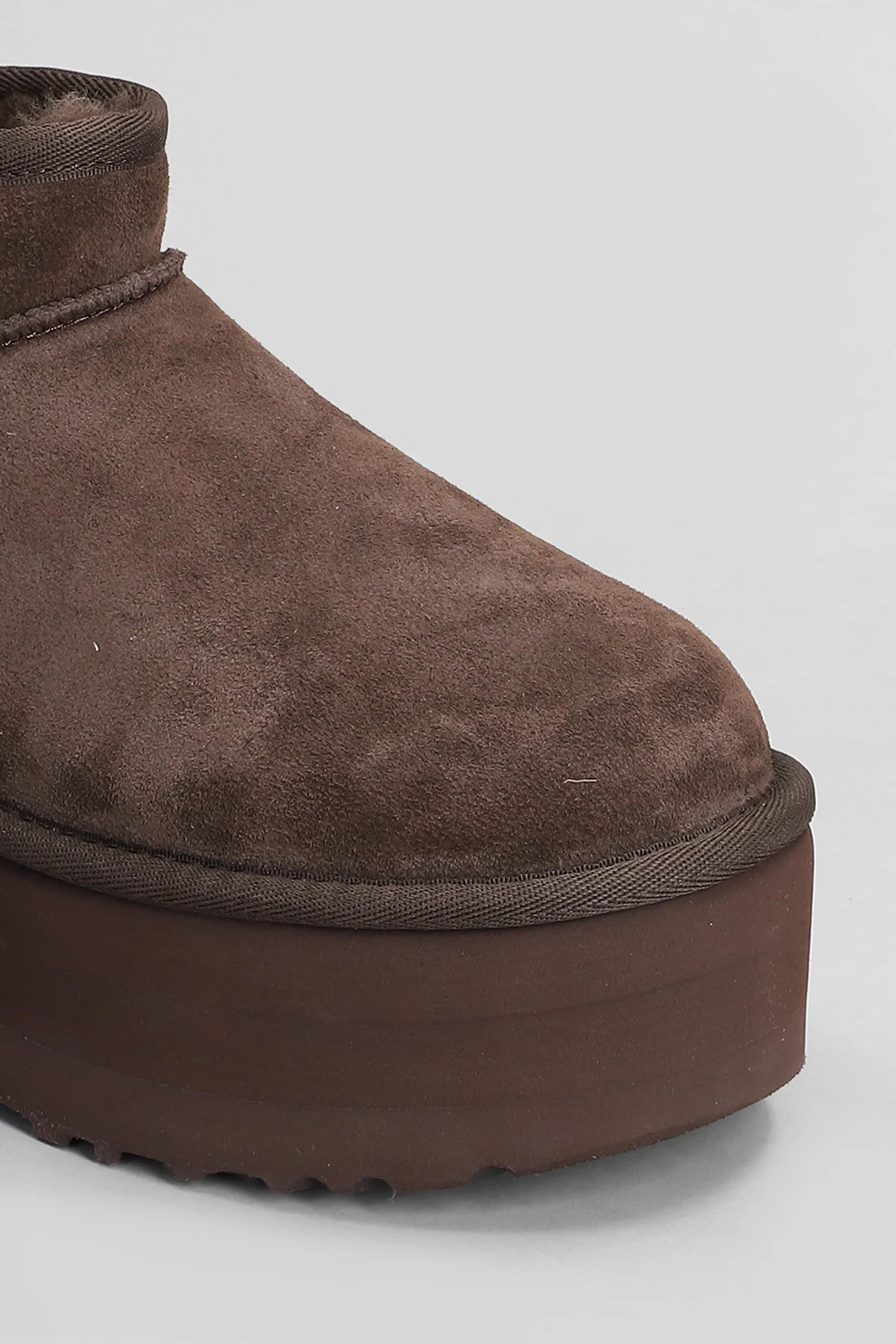 Classic Ultra Mini low heels Ankle boots in brown suede - Image 5