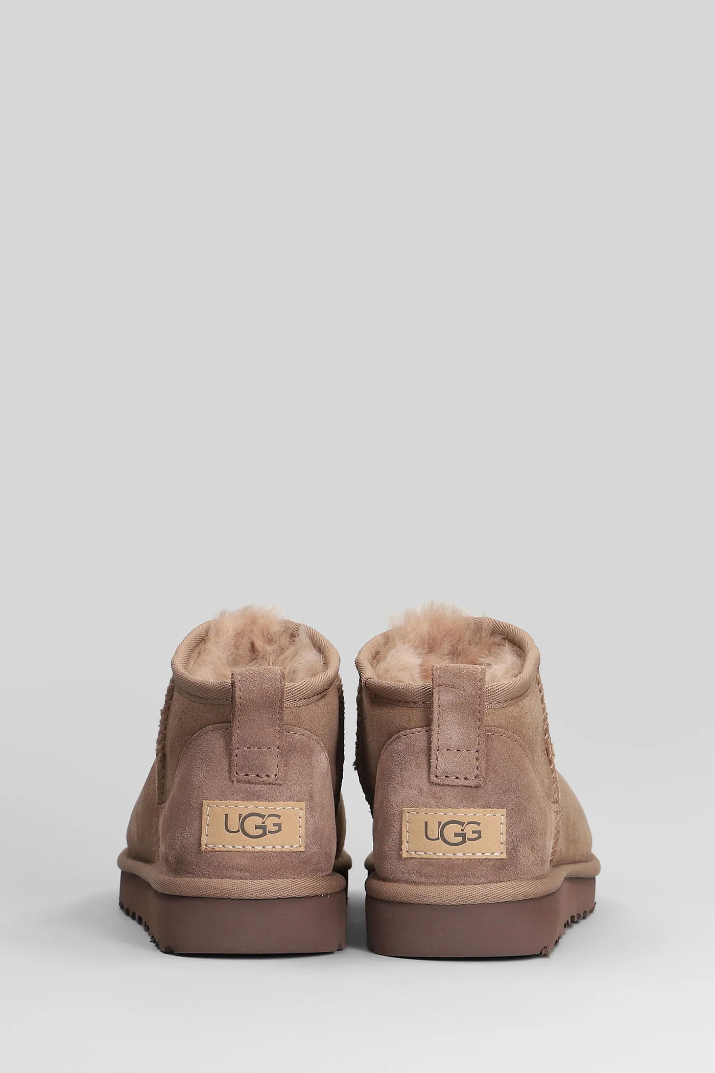Classic Ultra Mini low heels Ankle boots in brown suede - Image 4