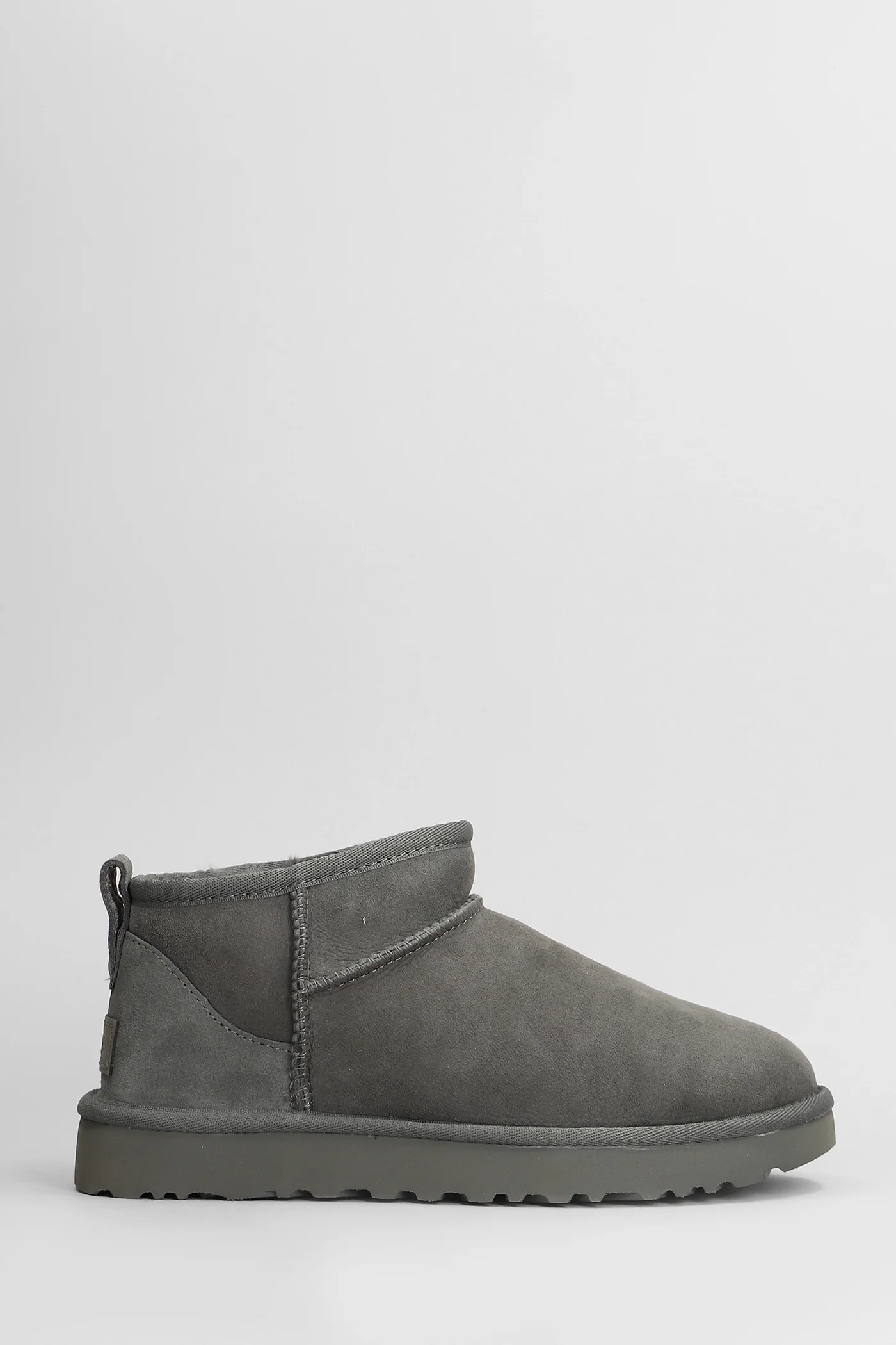Classic Ultra Mini low heels Ankle boots in grey suede