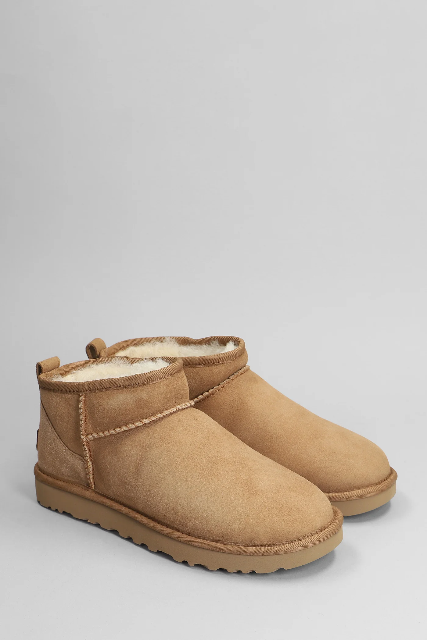 Classic Ultra Mini low heels Ankle boots in leather color suede - Image 2