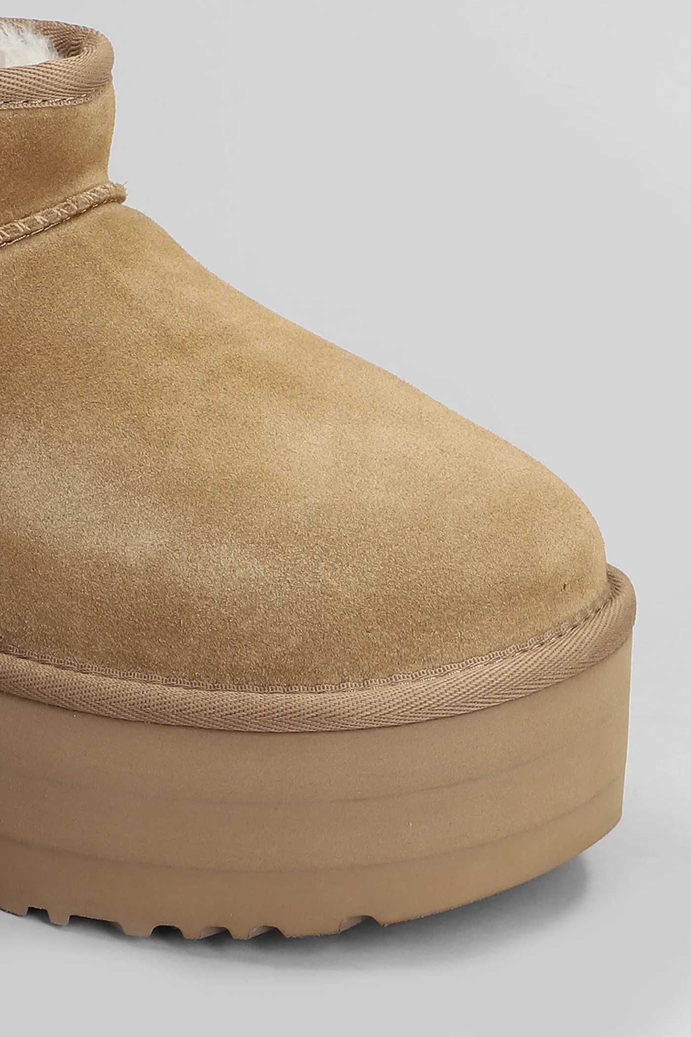 Classic Ultra Mini low heels Ankle boots in leather color suede - Image 5