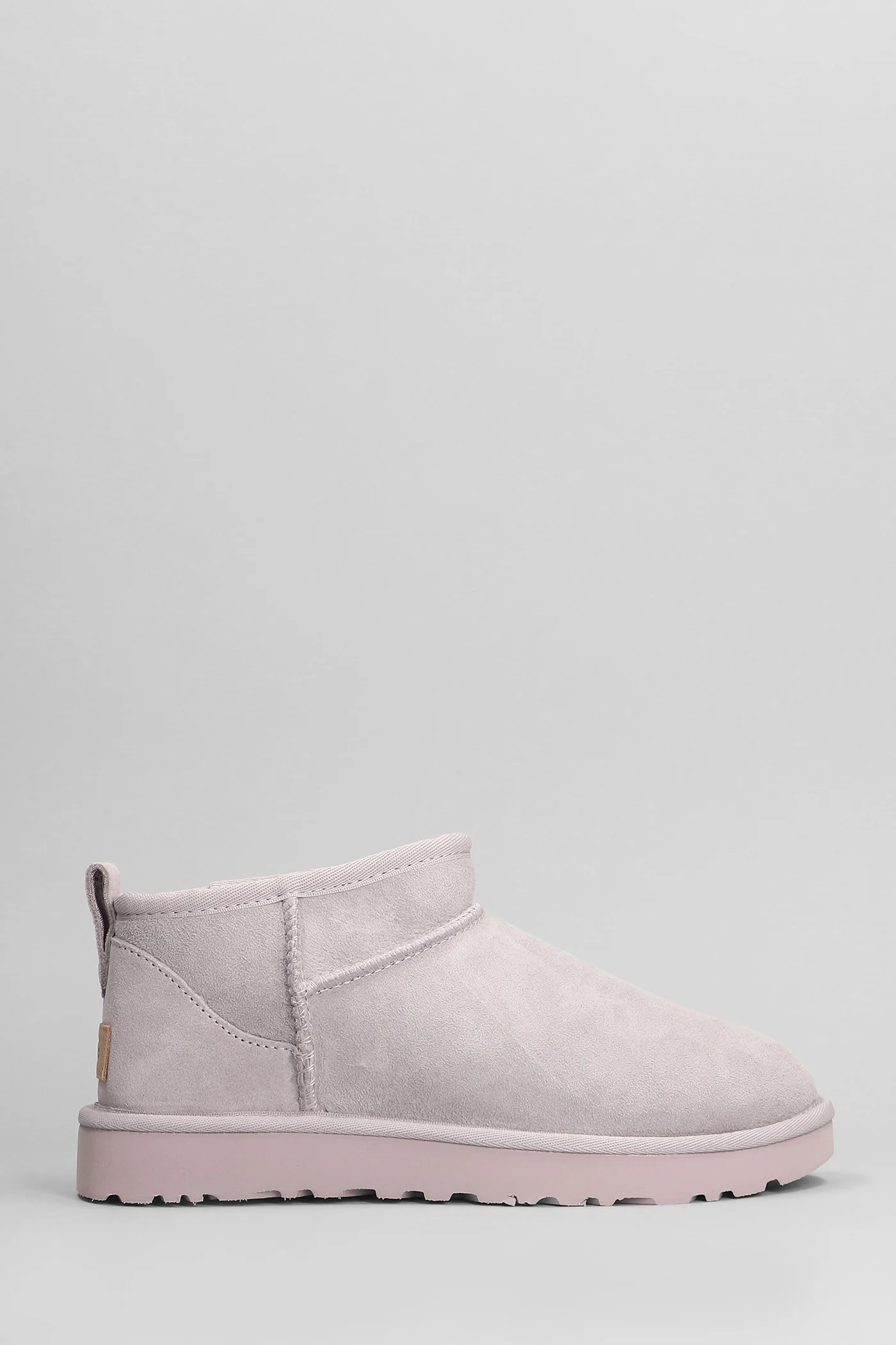 Classic Ultra Mini low heels Ankle boots in Viola suede