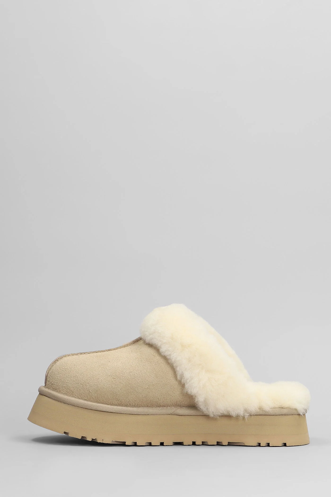 Disquette Slipper-Mule in beige suede - Image 3
