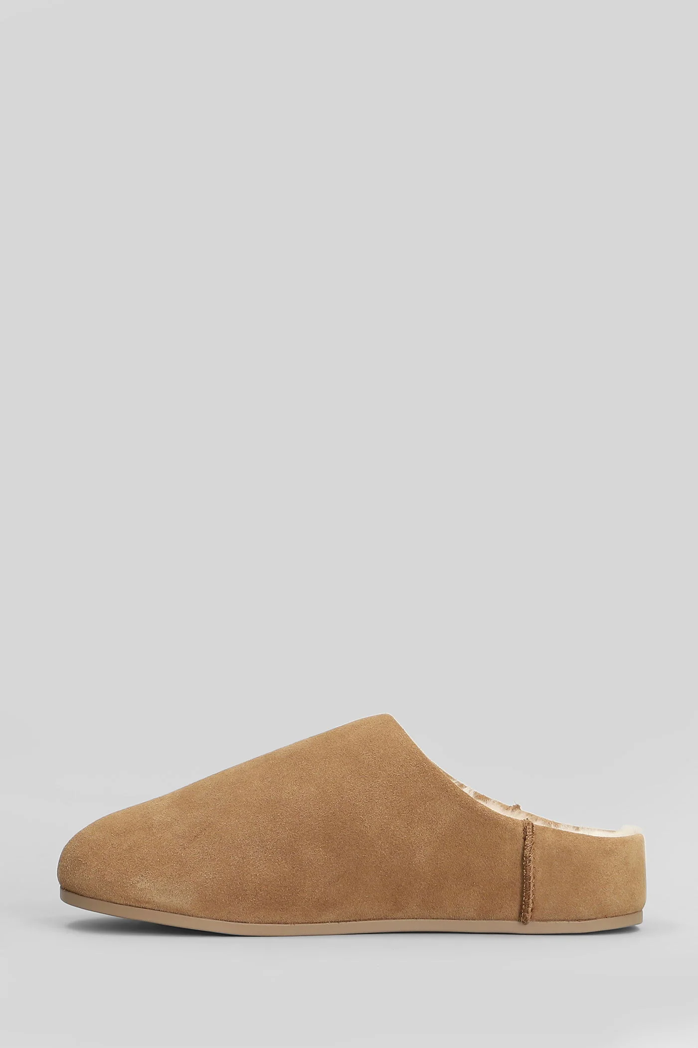 Elea Slip-on Slipper-Mule in leather color suede - Image 3