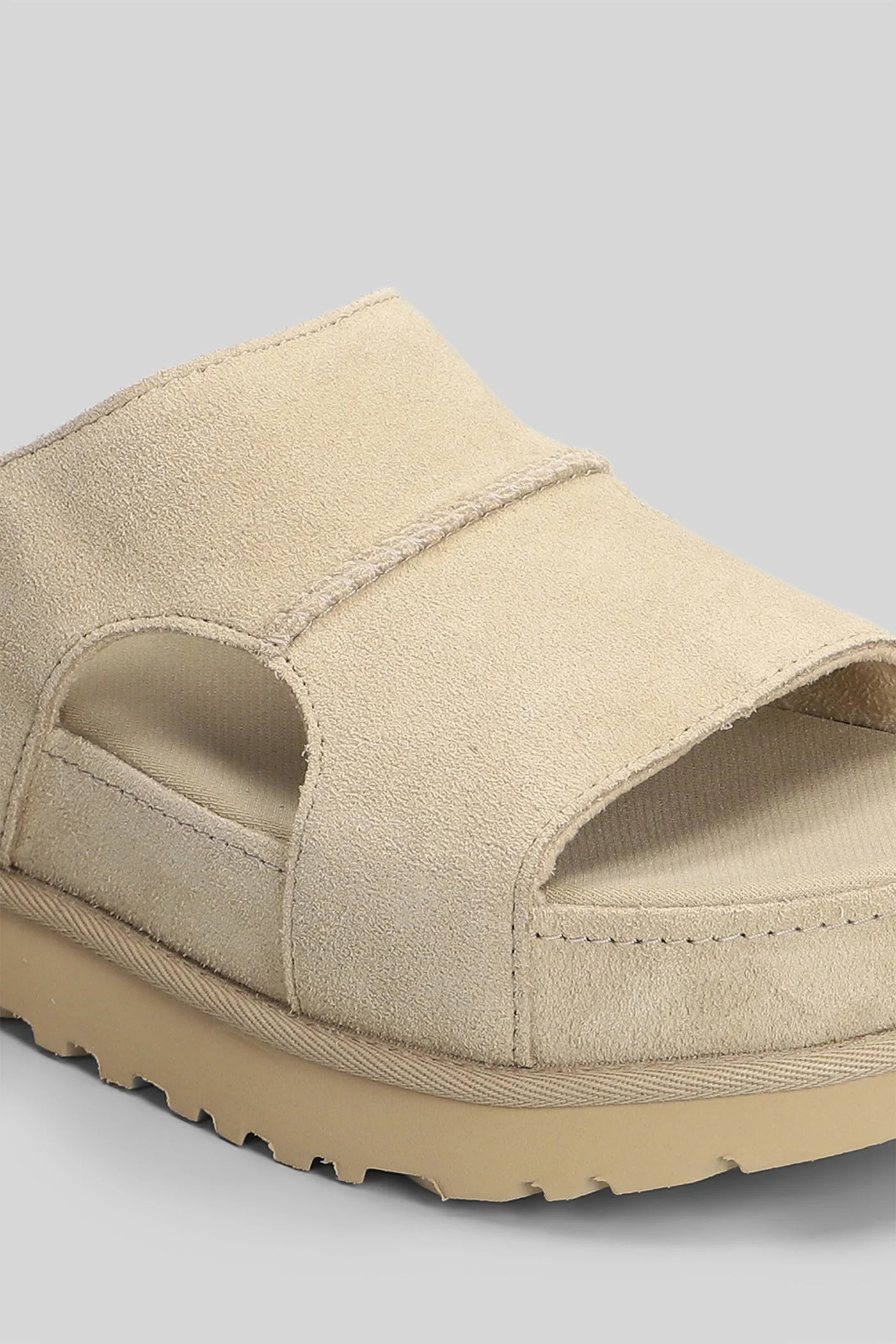 Goldenstar Hi Slipper-Mule in beige suede - Image 5