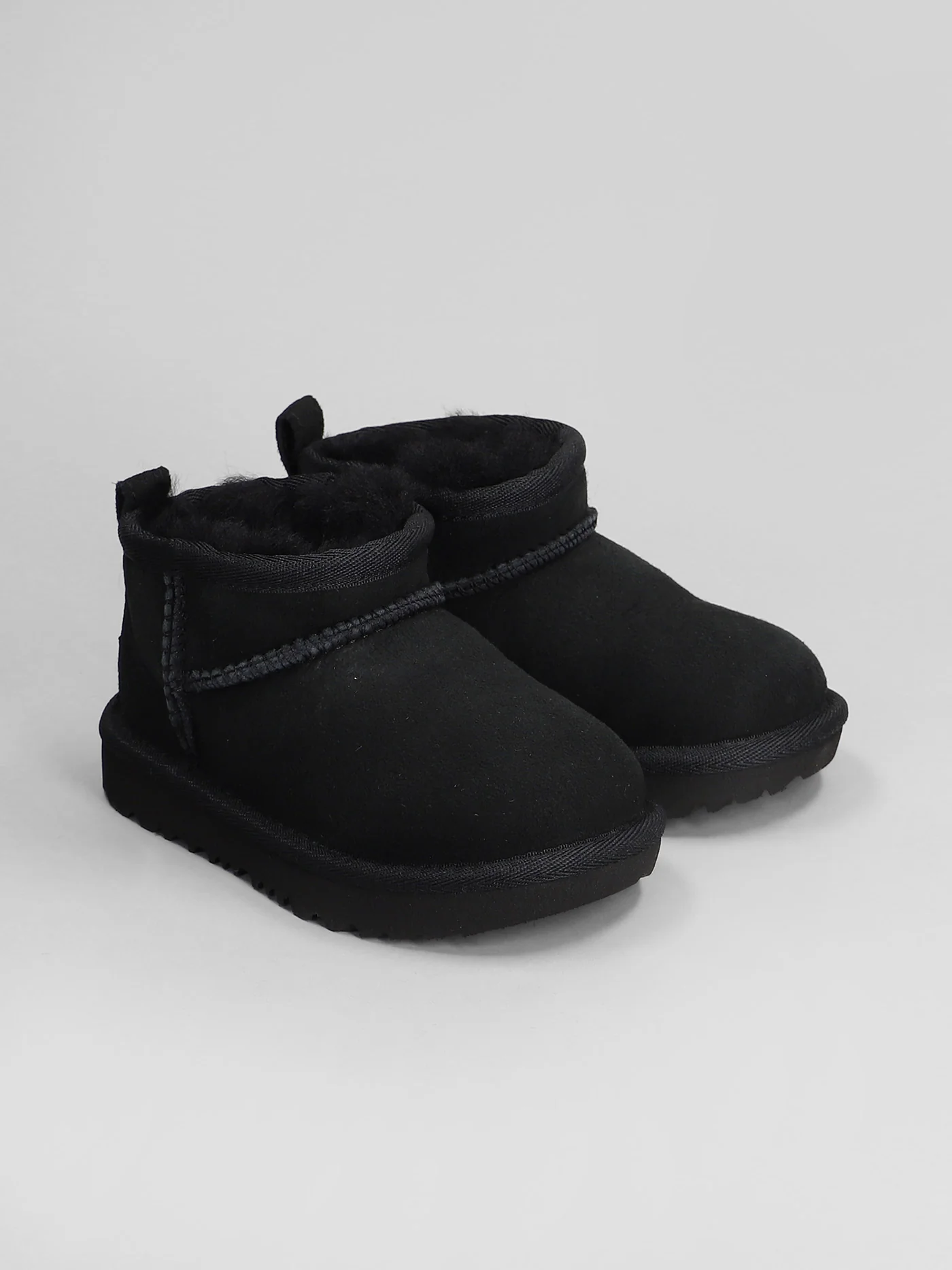 Classic Ultra Mini low heels Ankle boots in black suede - Image 2