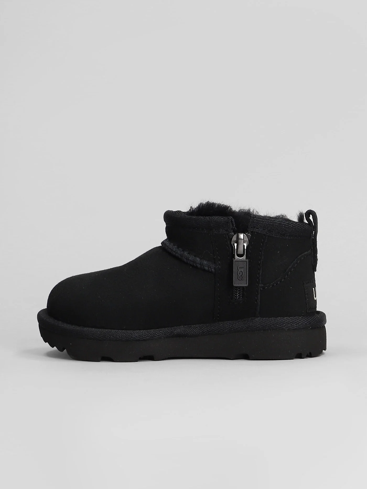 Classic Ultra Mini low heels Ankle boots in black suede - Image 3