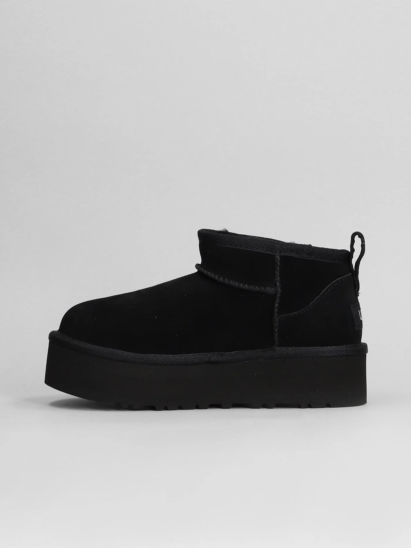 Classic Ultra Mini P low heels Ankle boots in black suede - Image 3