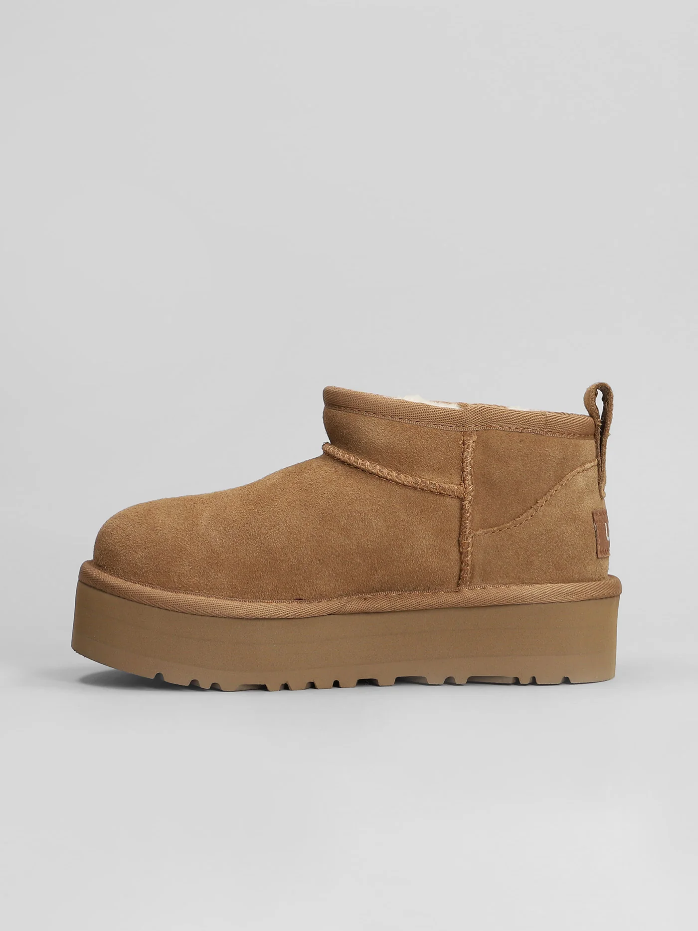 Classic Ultra Mini P low heels Ankle boots in leather color suede - Image 3