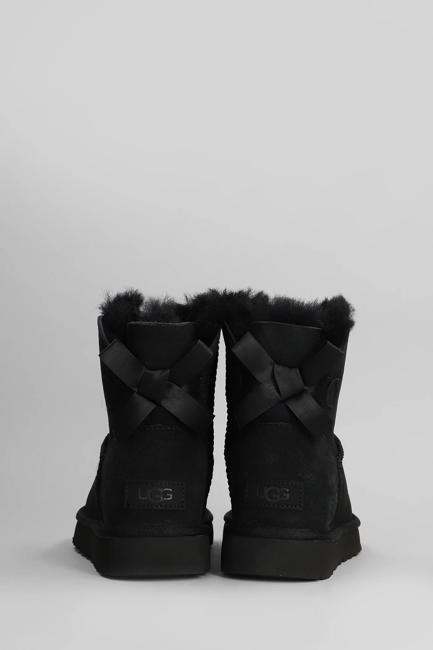 Mini Bailey Bow II low heels Ankle boots in black suede - Image 4