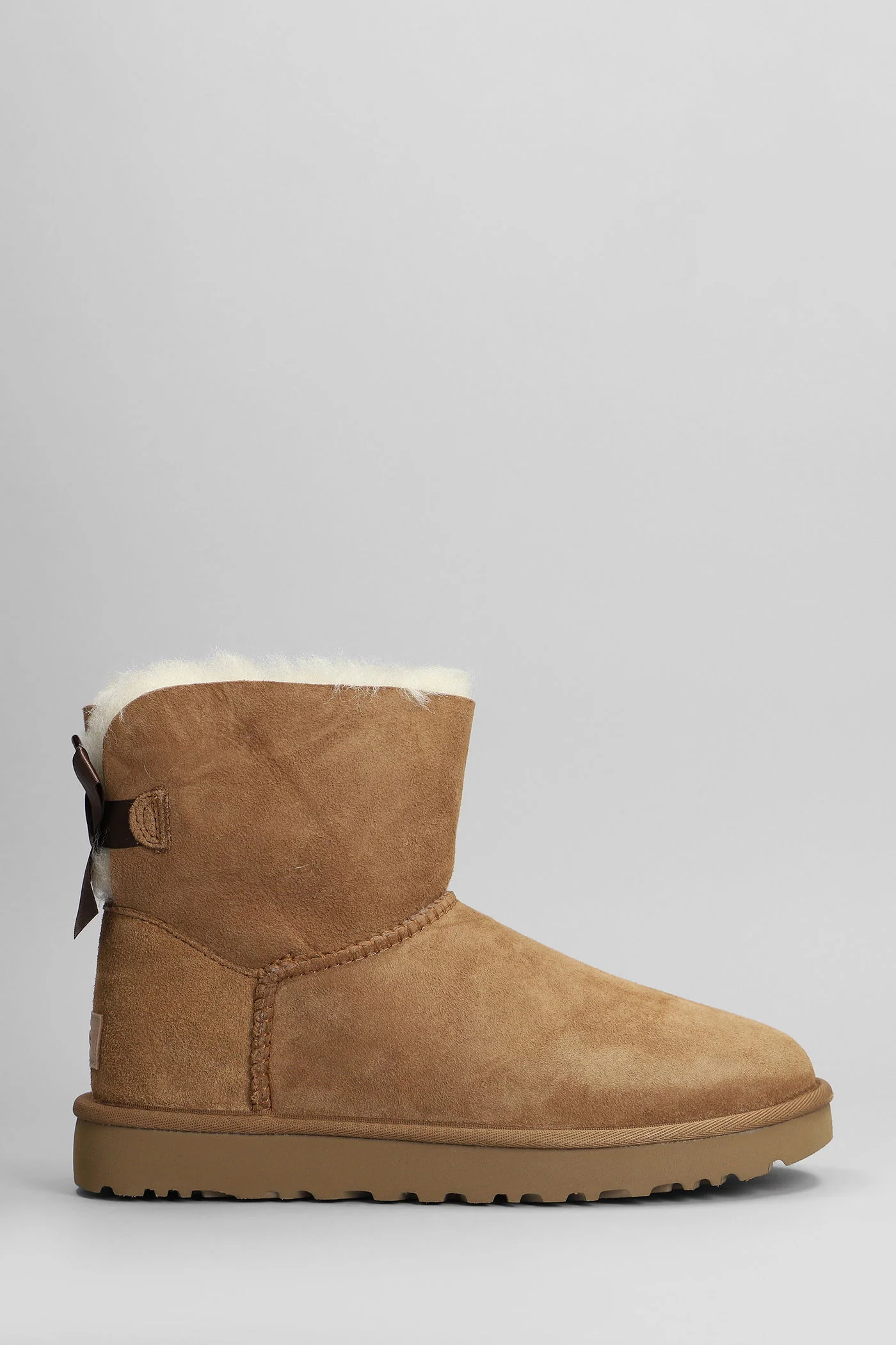 Mini Bailey Bow II low heels Ankle boots in leather color suede