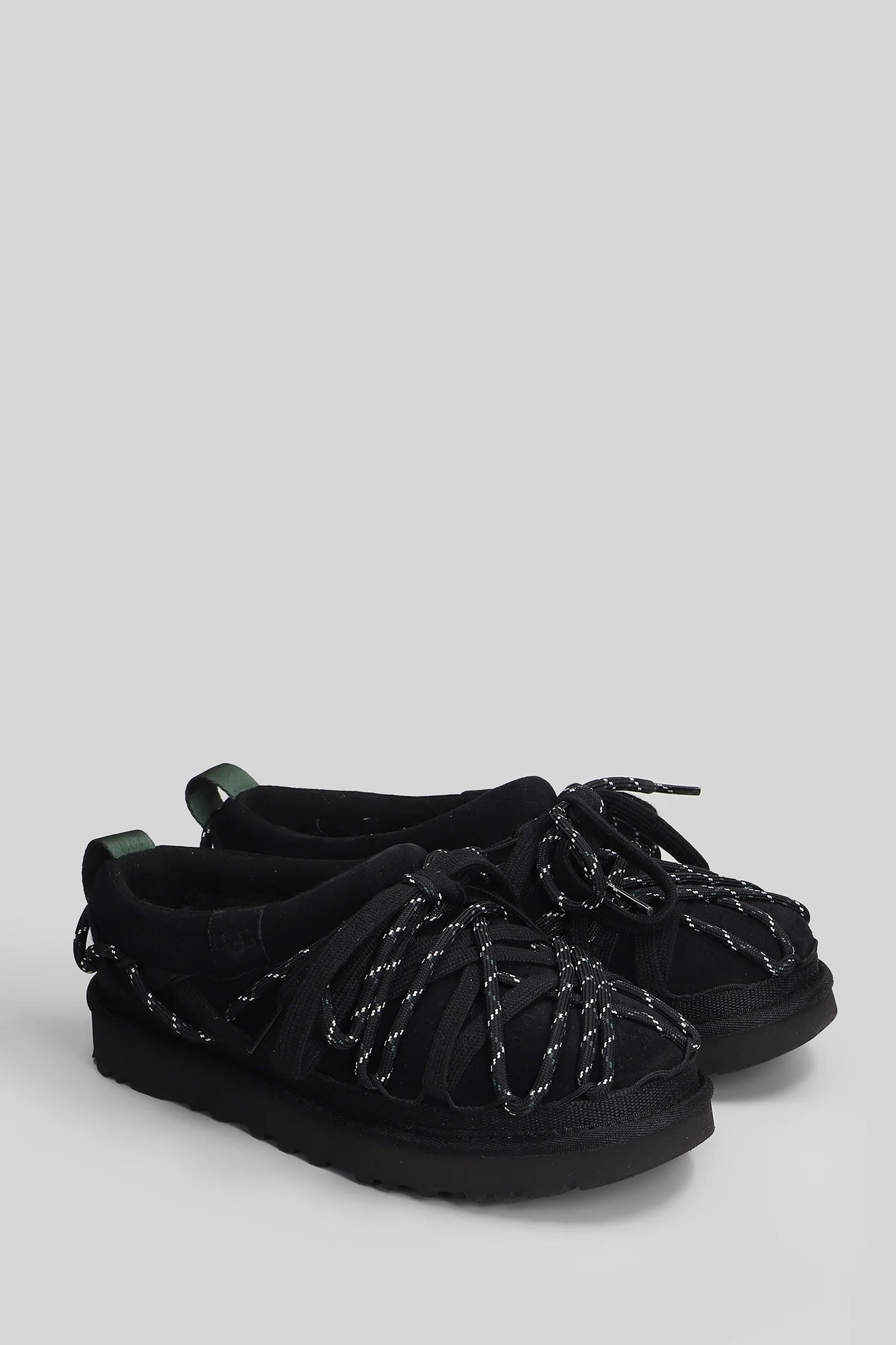 Tasman Lace Slipper-Mule in black suede - Image 2