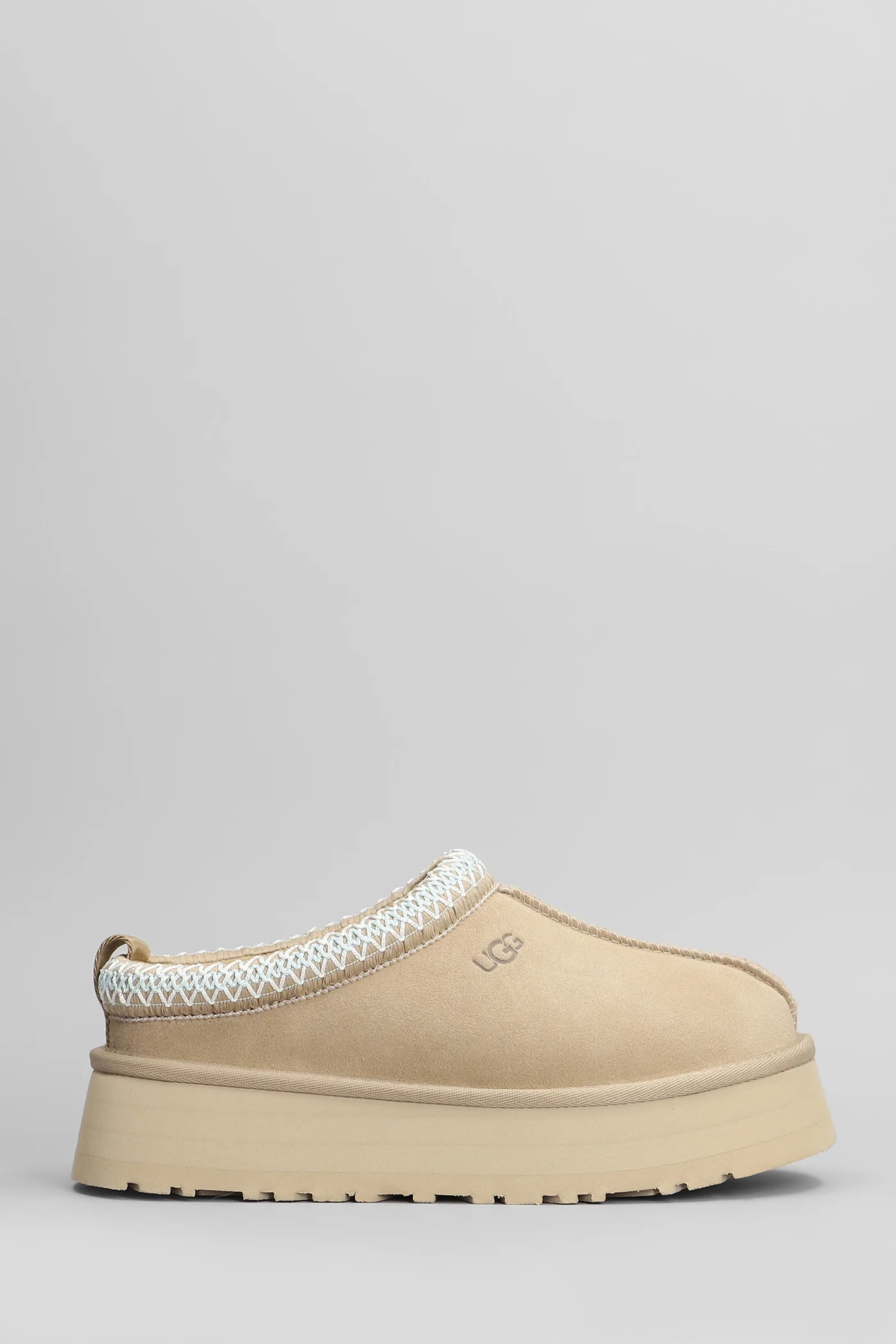 Tazz Slipper-Mule in beige suede