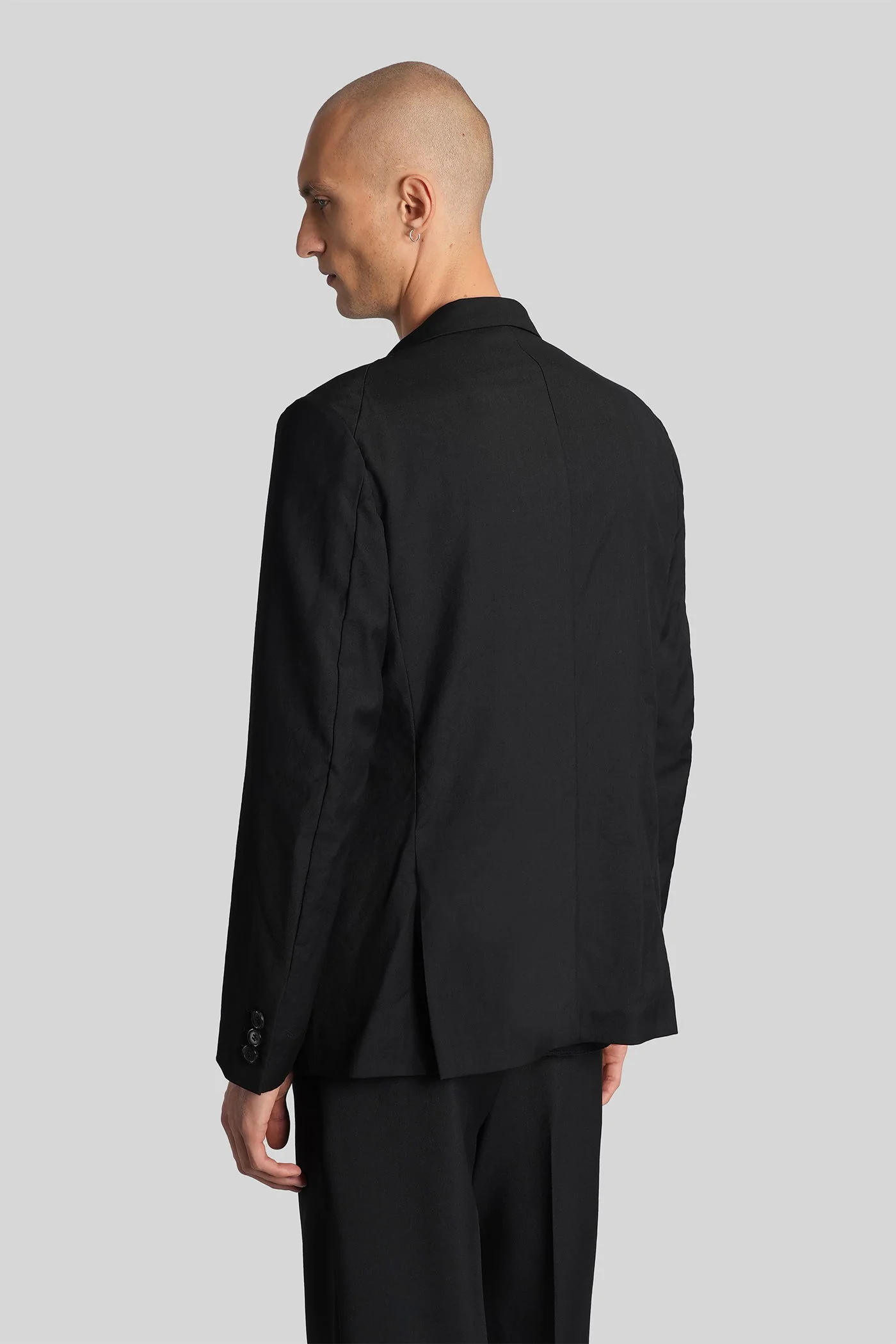 Blazer in black wool - Image 3