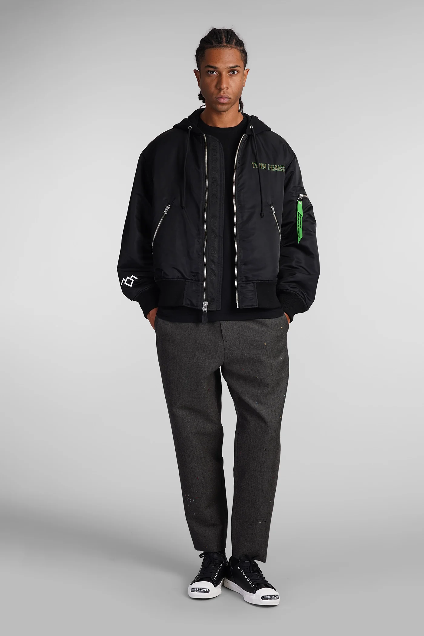 Bomber Jacket in black nylon - Image 2