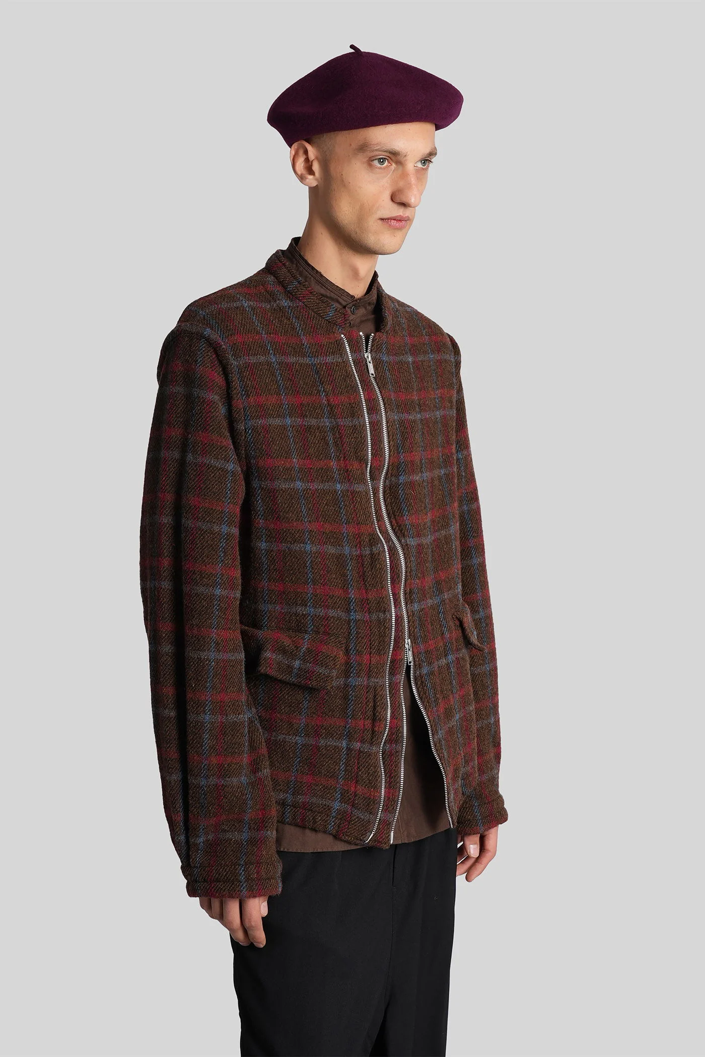 Casual jacket in brown wool - Image 4
