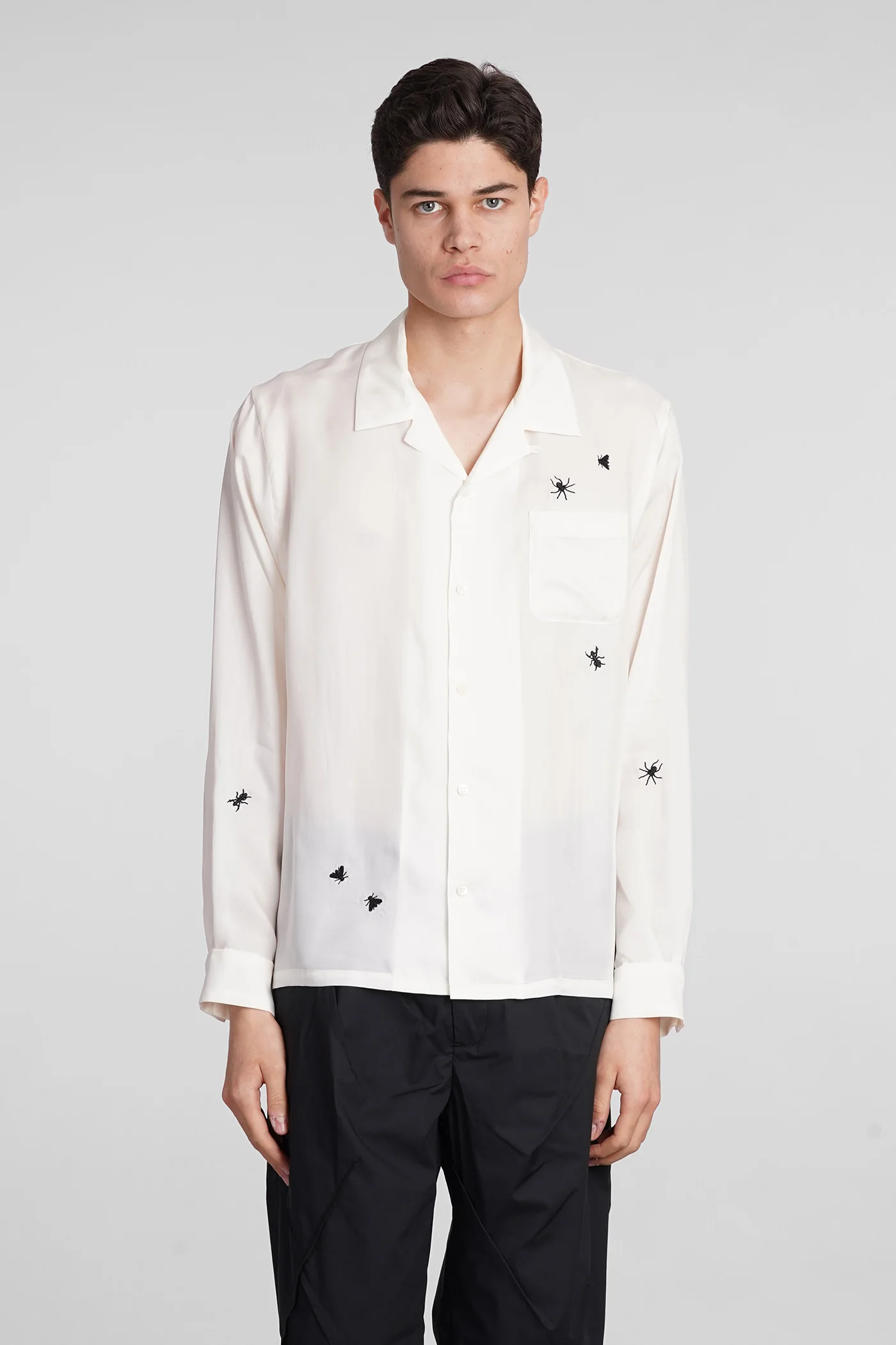 Shirt in beige polyamide polyester