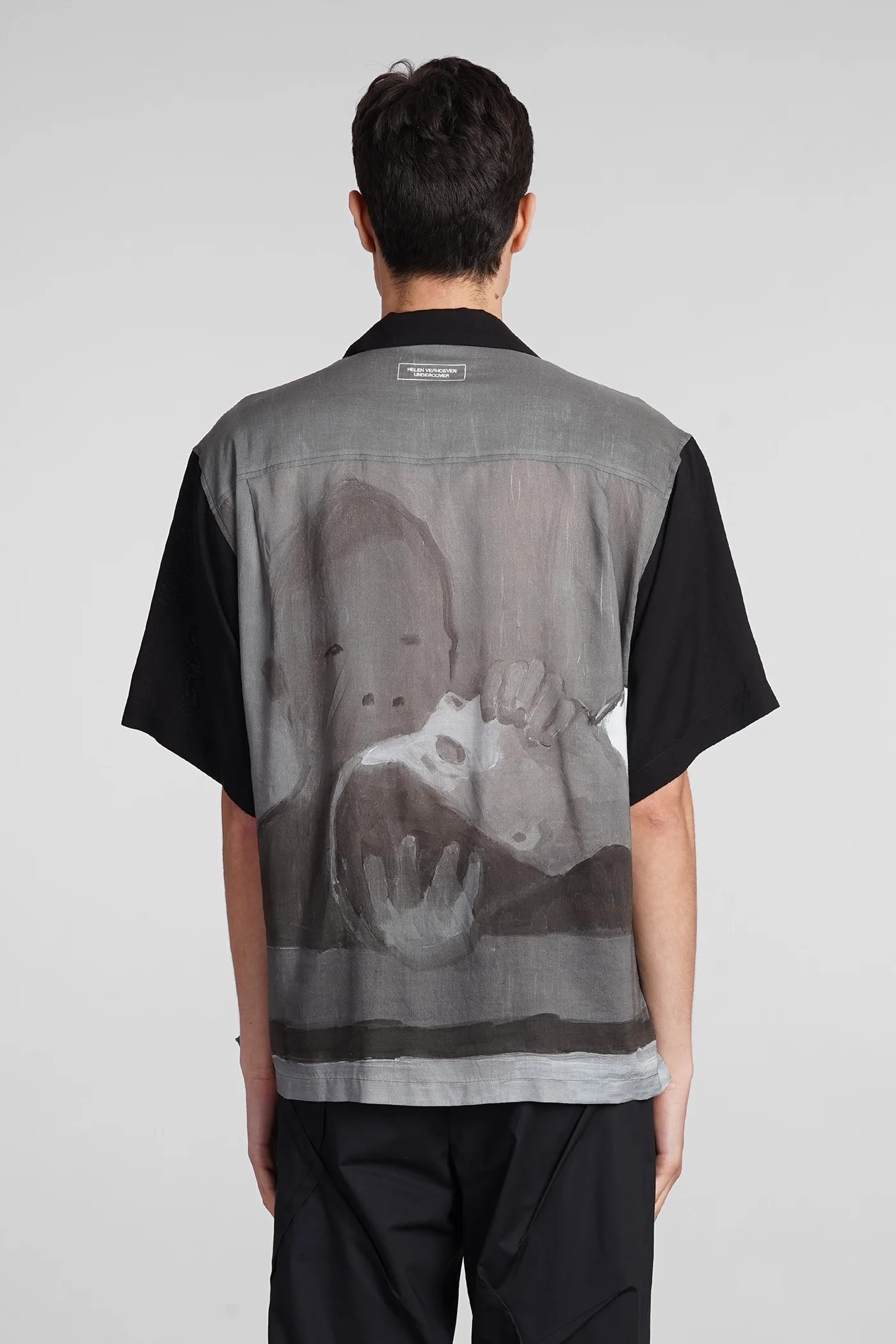 Shirt in black Rayon - Image 3