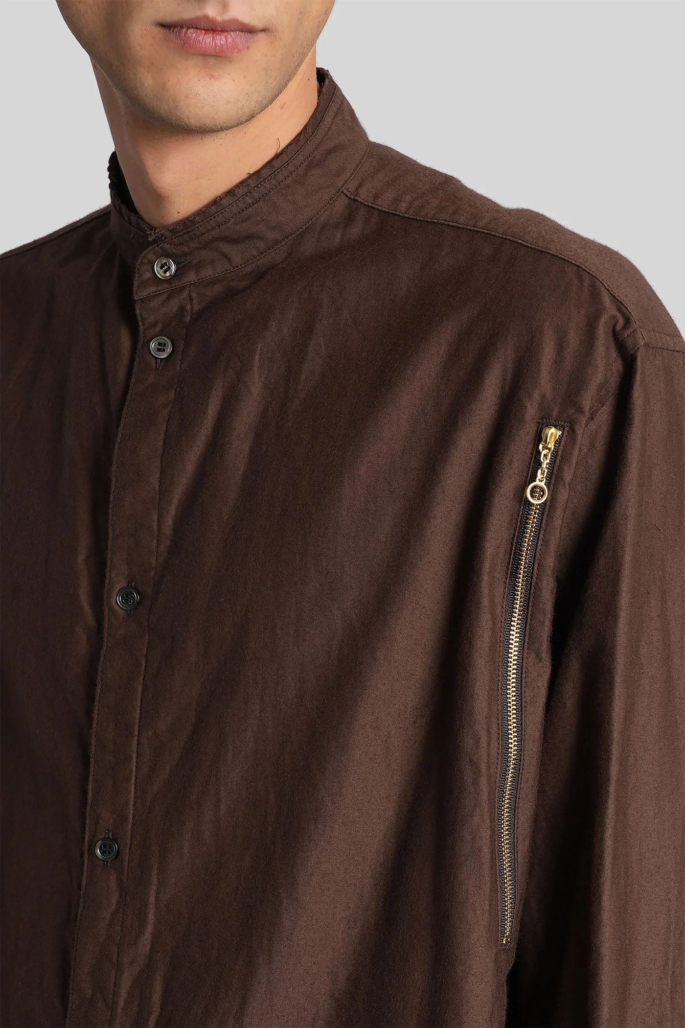 Shirt in brown cotton - Image 5