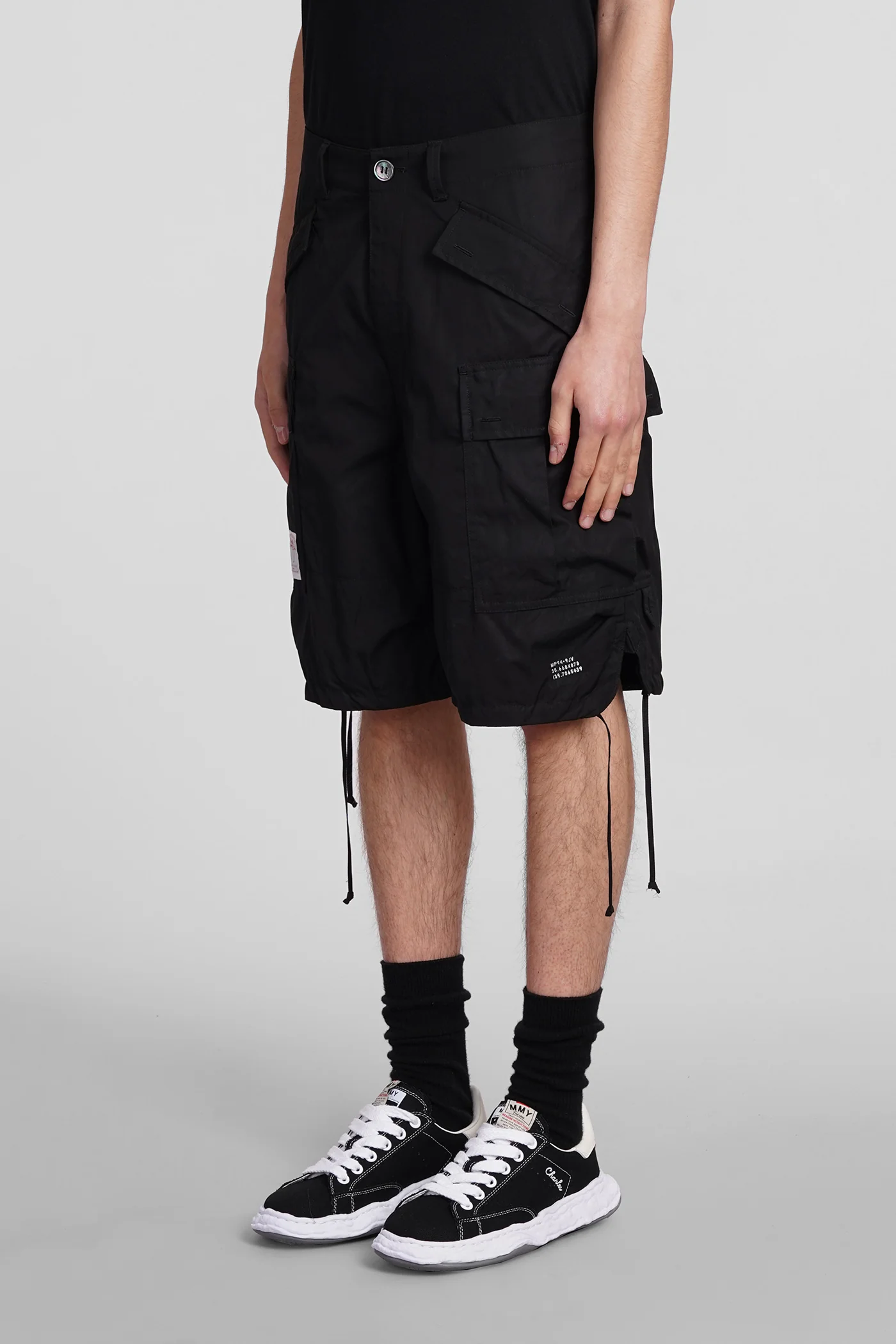 Shorts in black cotton - Image 4
