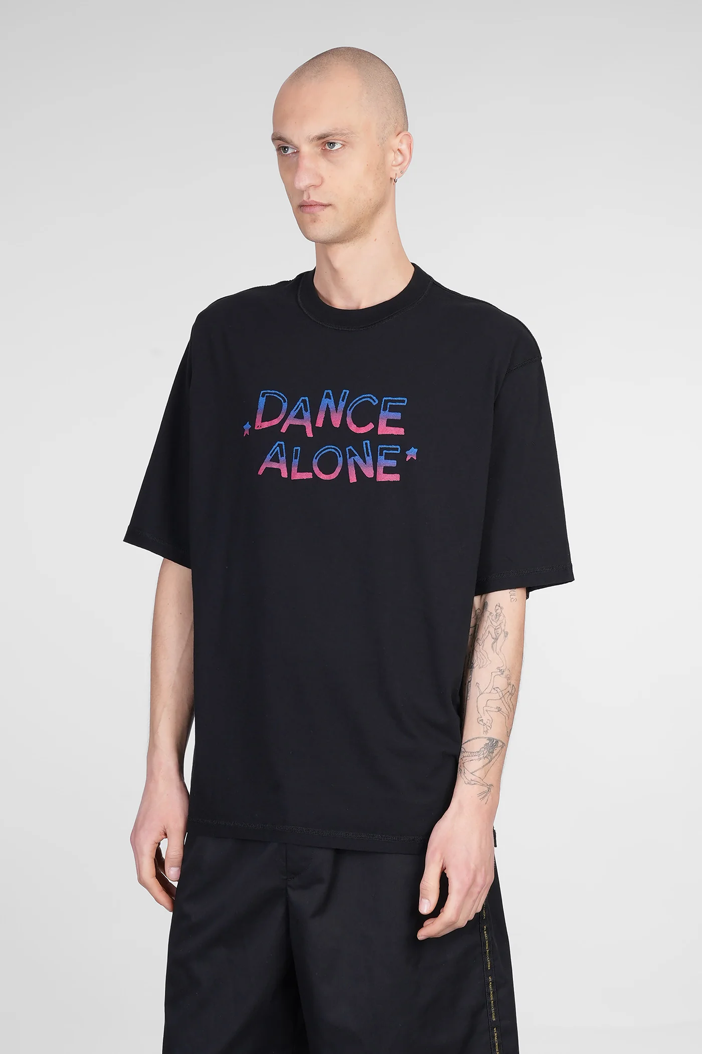 T-Shirt in black cotton - Image 4