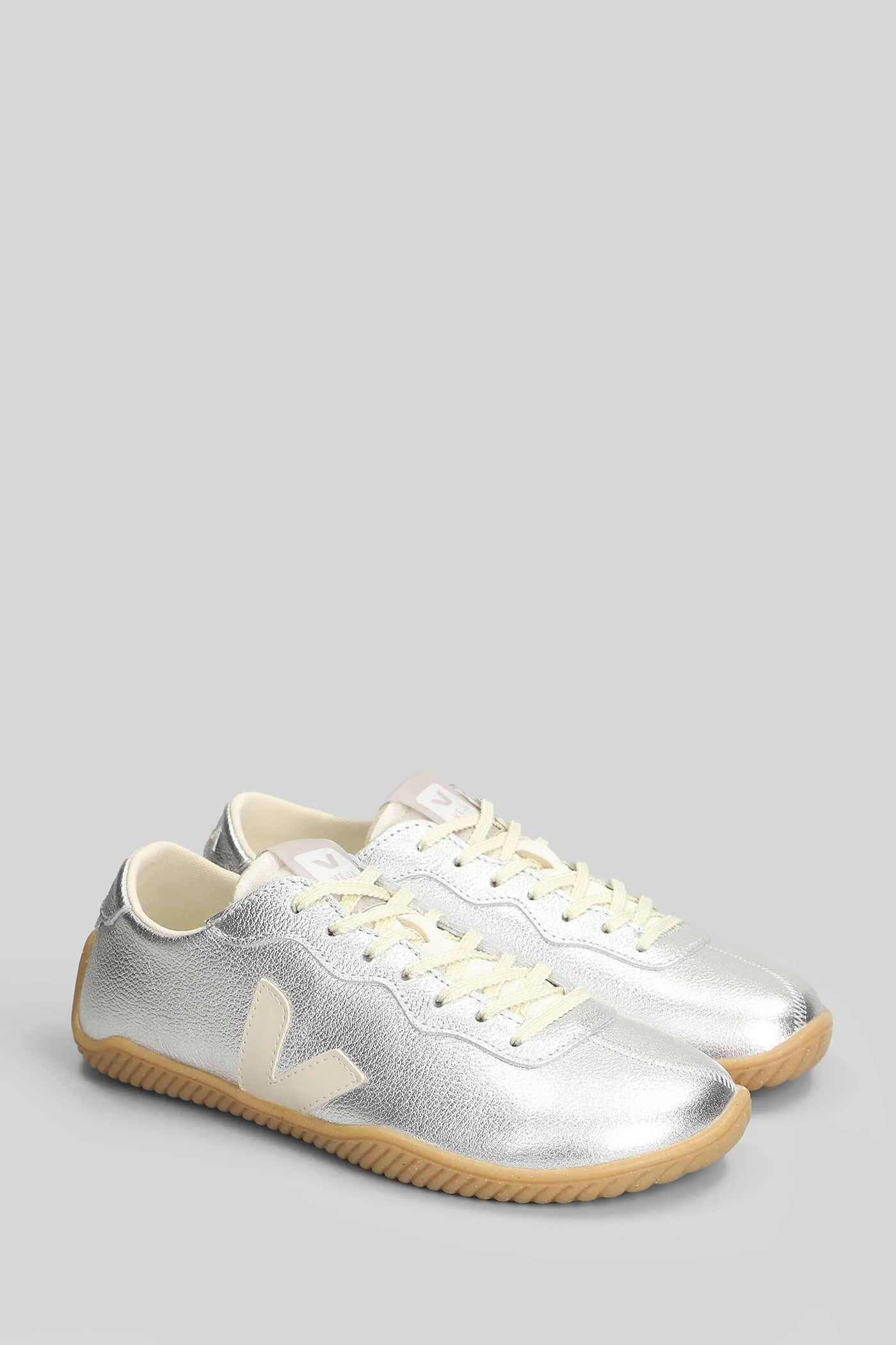 Jitsu Sneakers in silver leather - Image 2