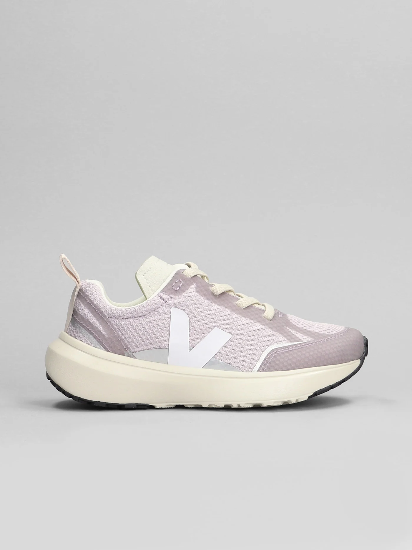 Small Canary Sneakers in Viola leather and fabric