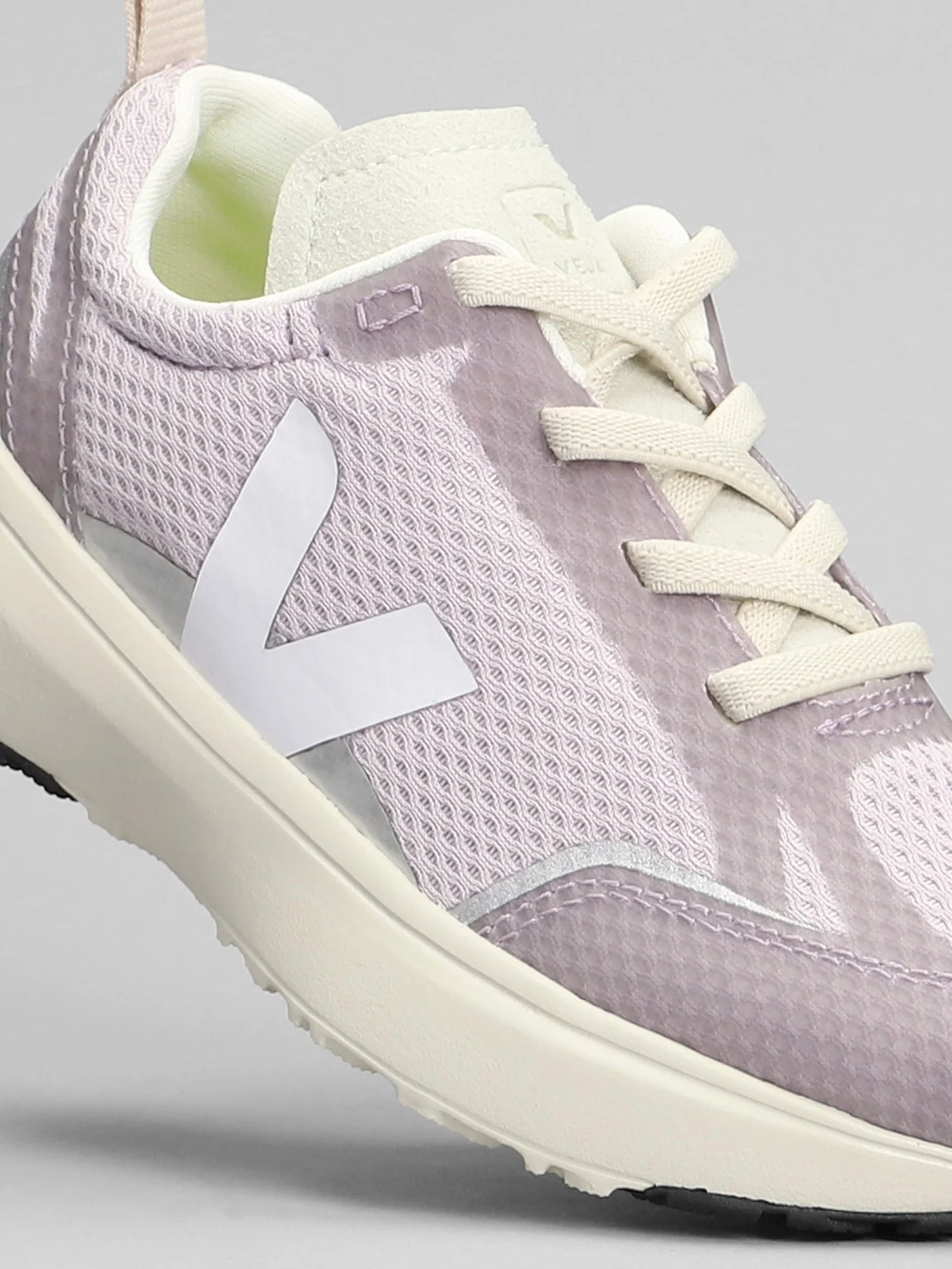 Small Canary Sneakers in Viola leather and fabric - Image 5