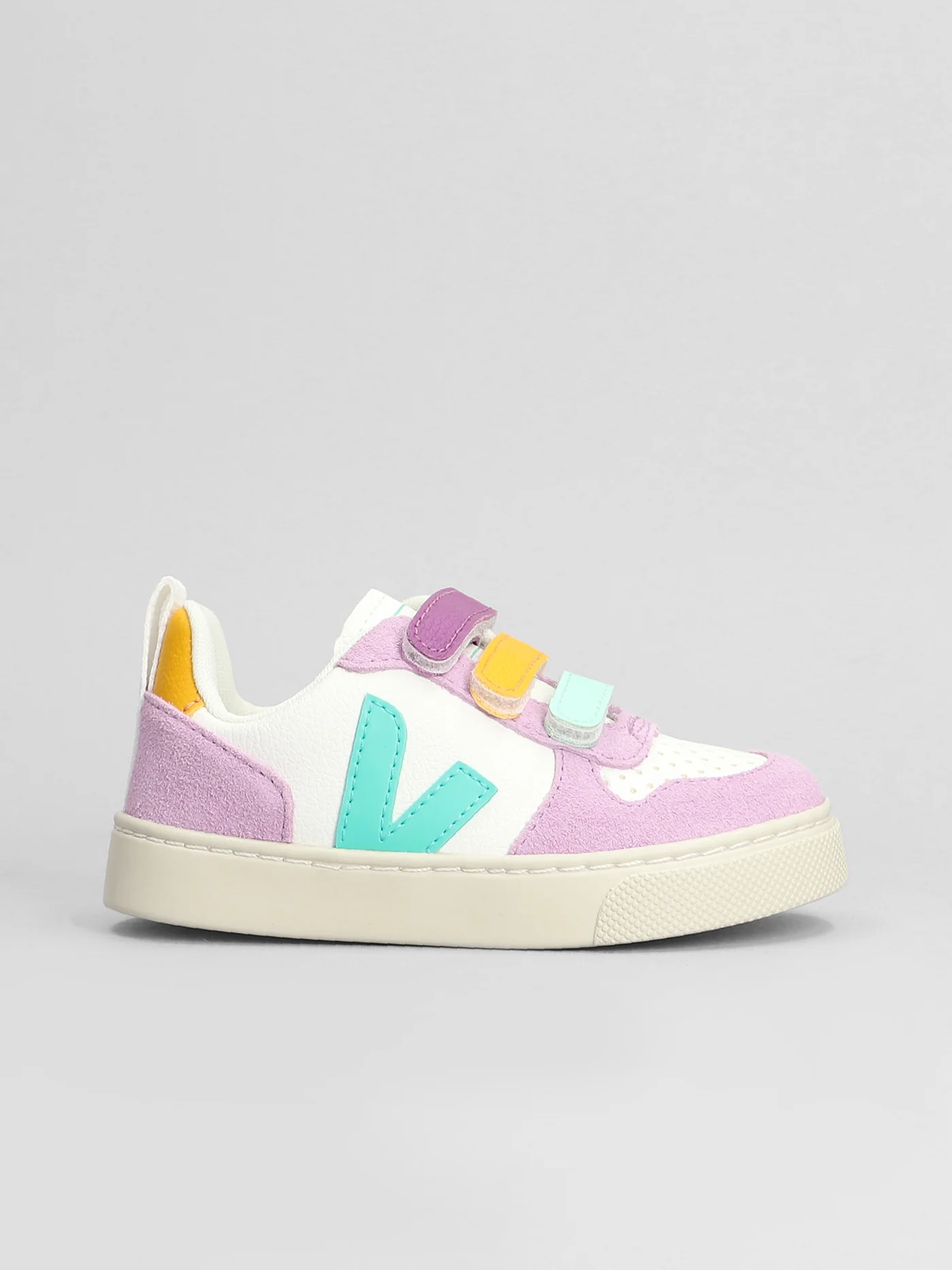 Small V-10 Sneakers in white leather