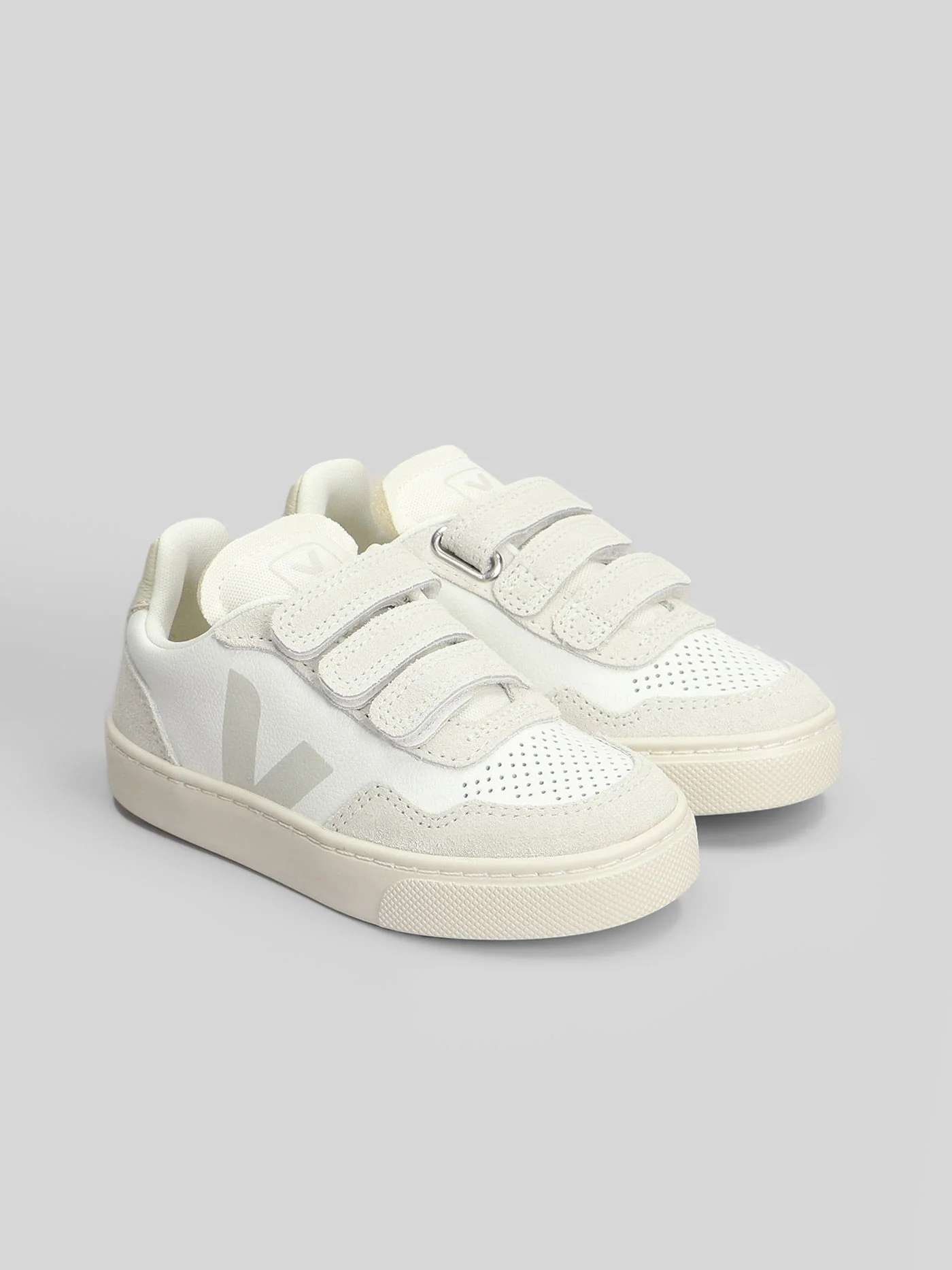 V-90 O.T. Sneakers in white suede and leather - Image 2