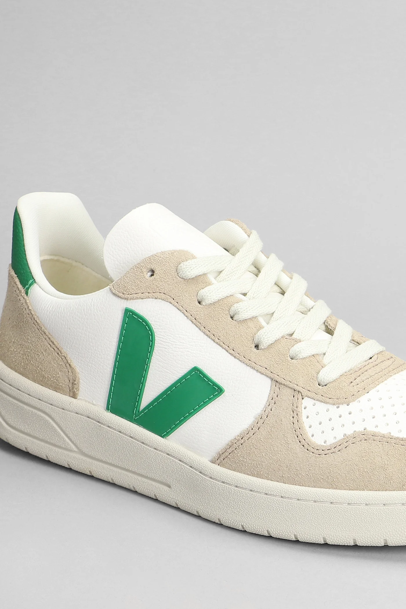V-10 Sneakers in white suede and leather - Image 5