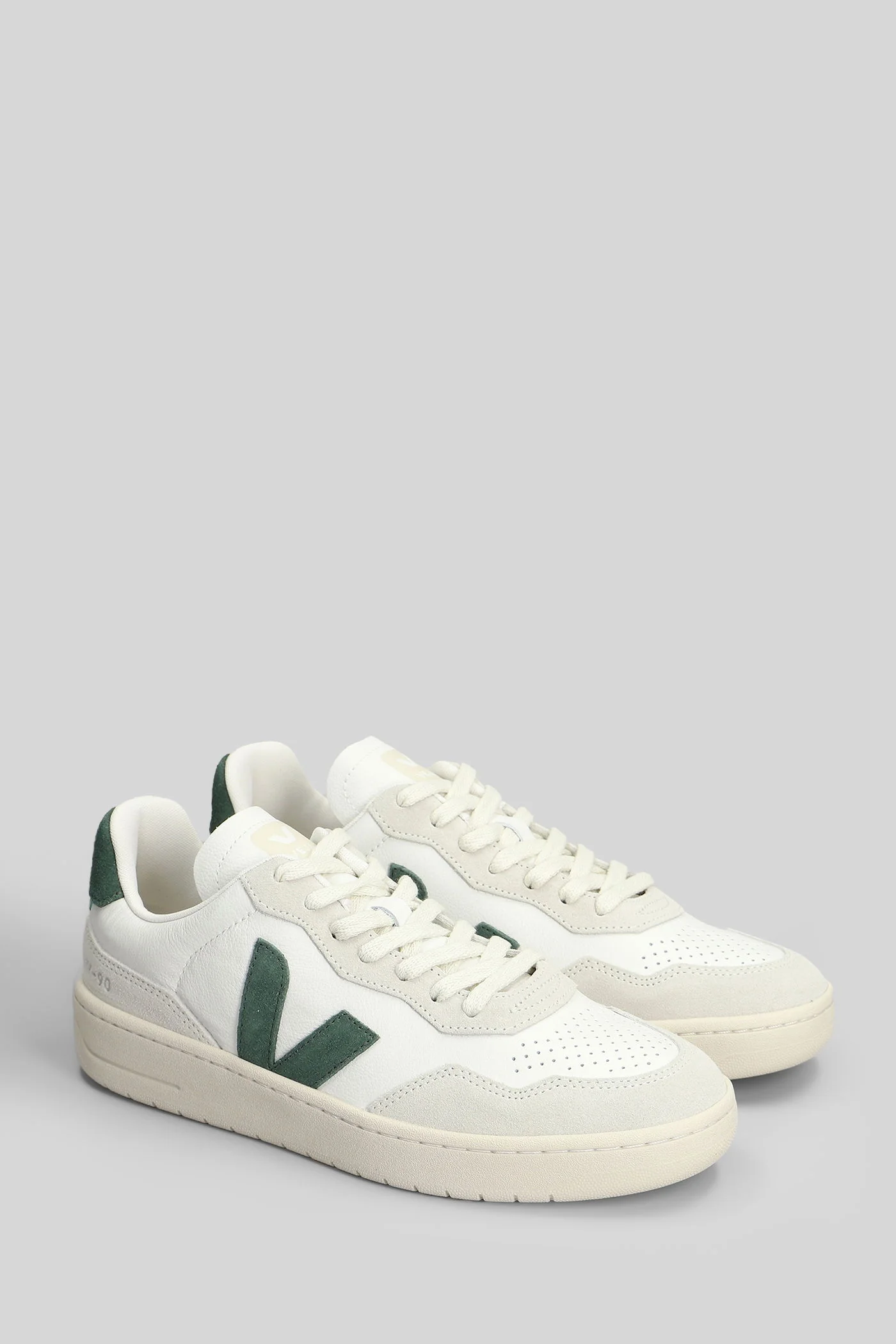 V-90 O.T. Sneakers in white suede and leather - Image 7