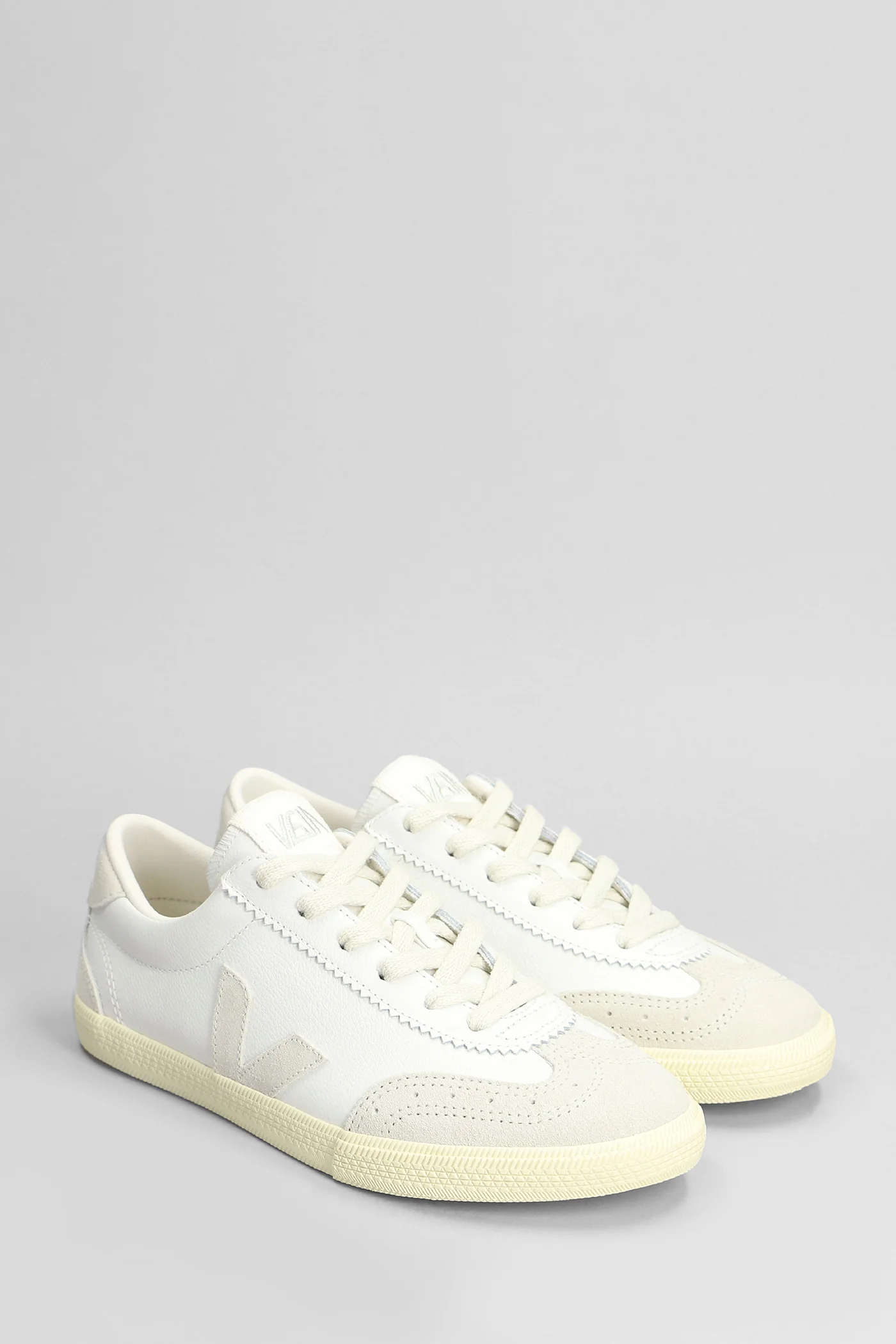 Volley Sneakers in white suede and leather - Image 2