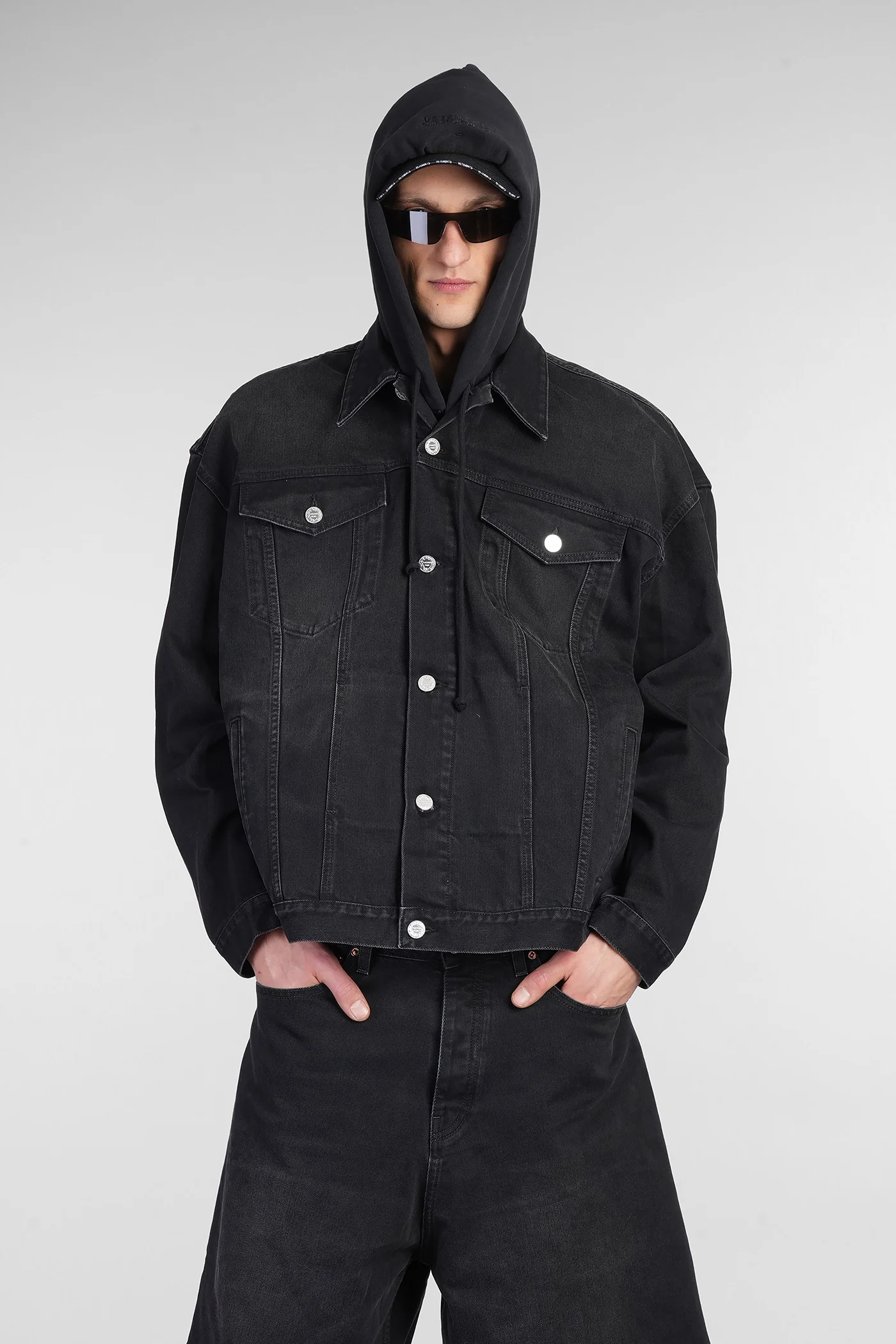 Denim Jackets in black denim