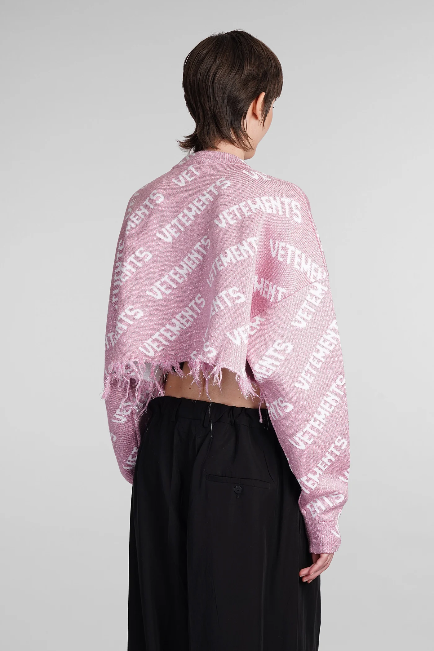 Knitwear in rose-pink wool - Image 3