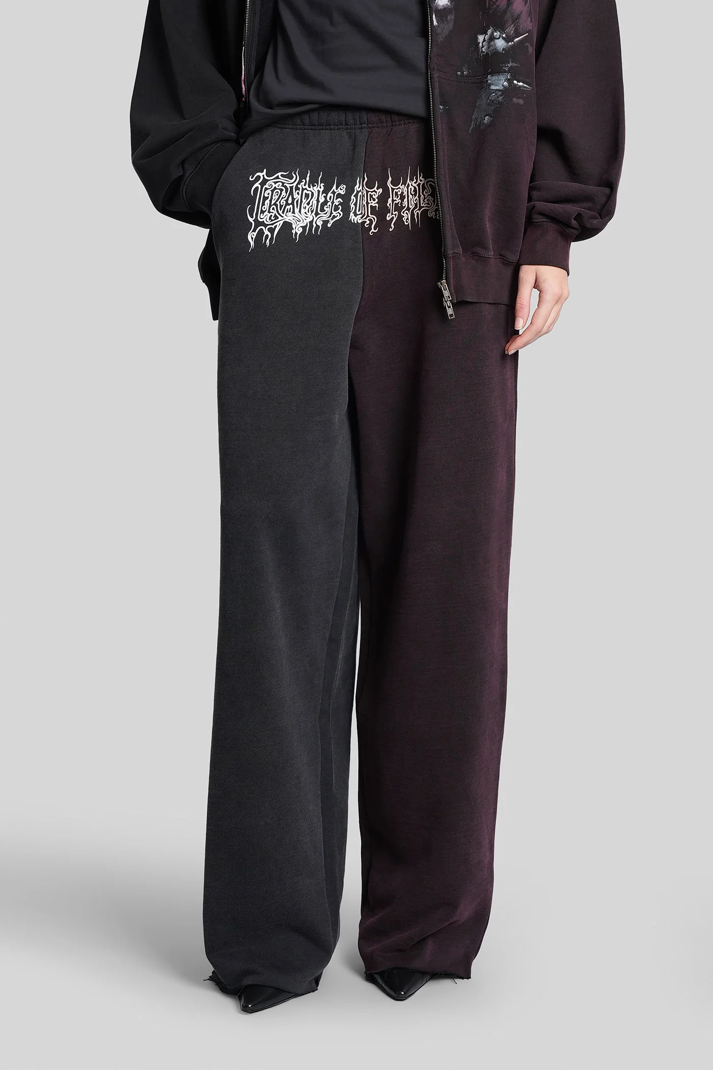 Pants in black cotton