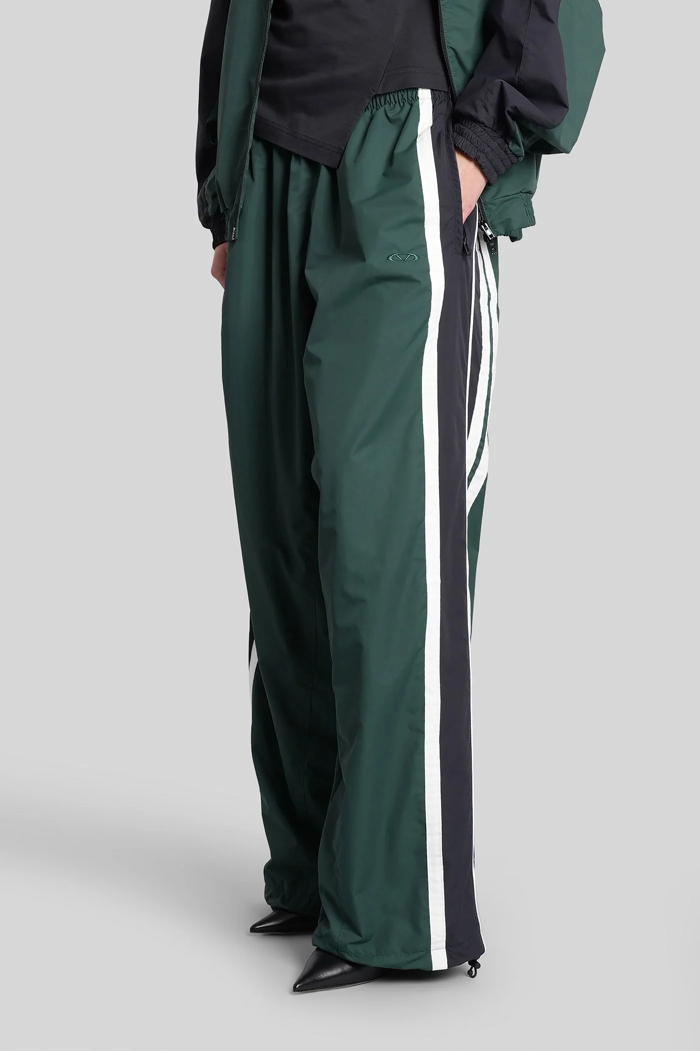 Pants in green nylon - Image 4