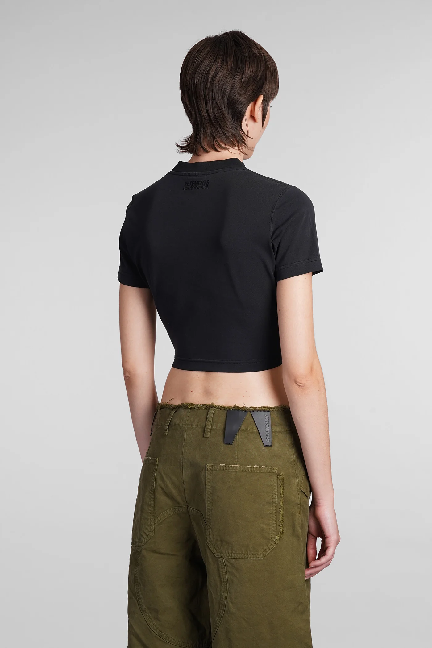 T-Shirt in black cotton - Image 3