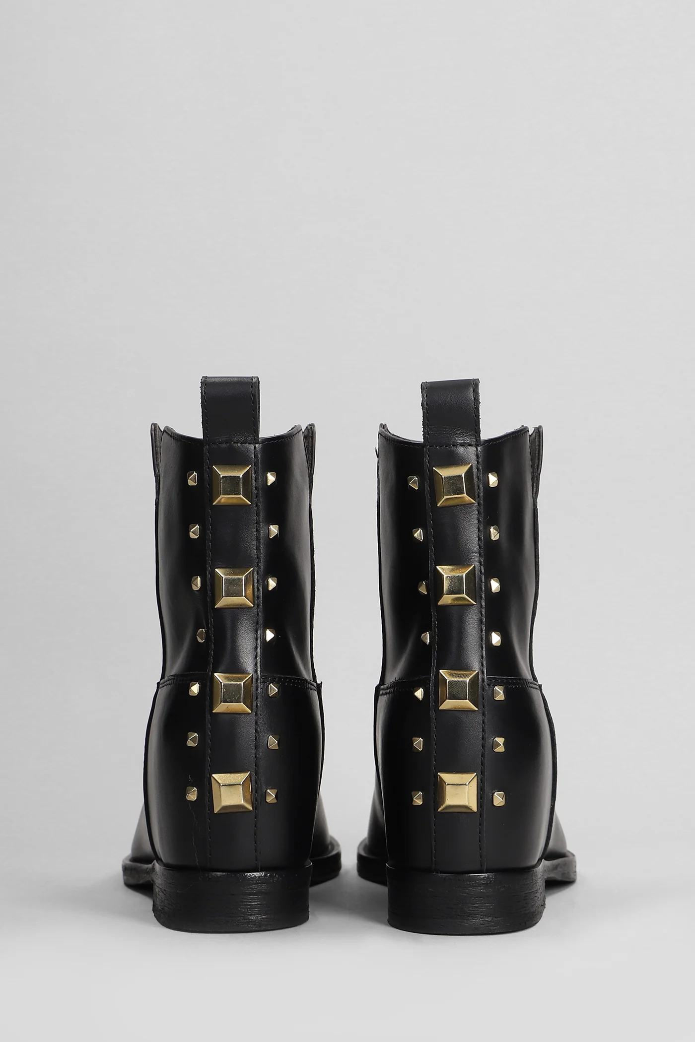 Ankle boots inside wedge in black leather - Image 4