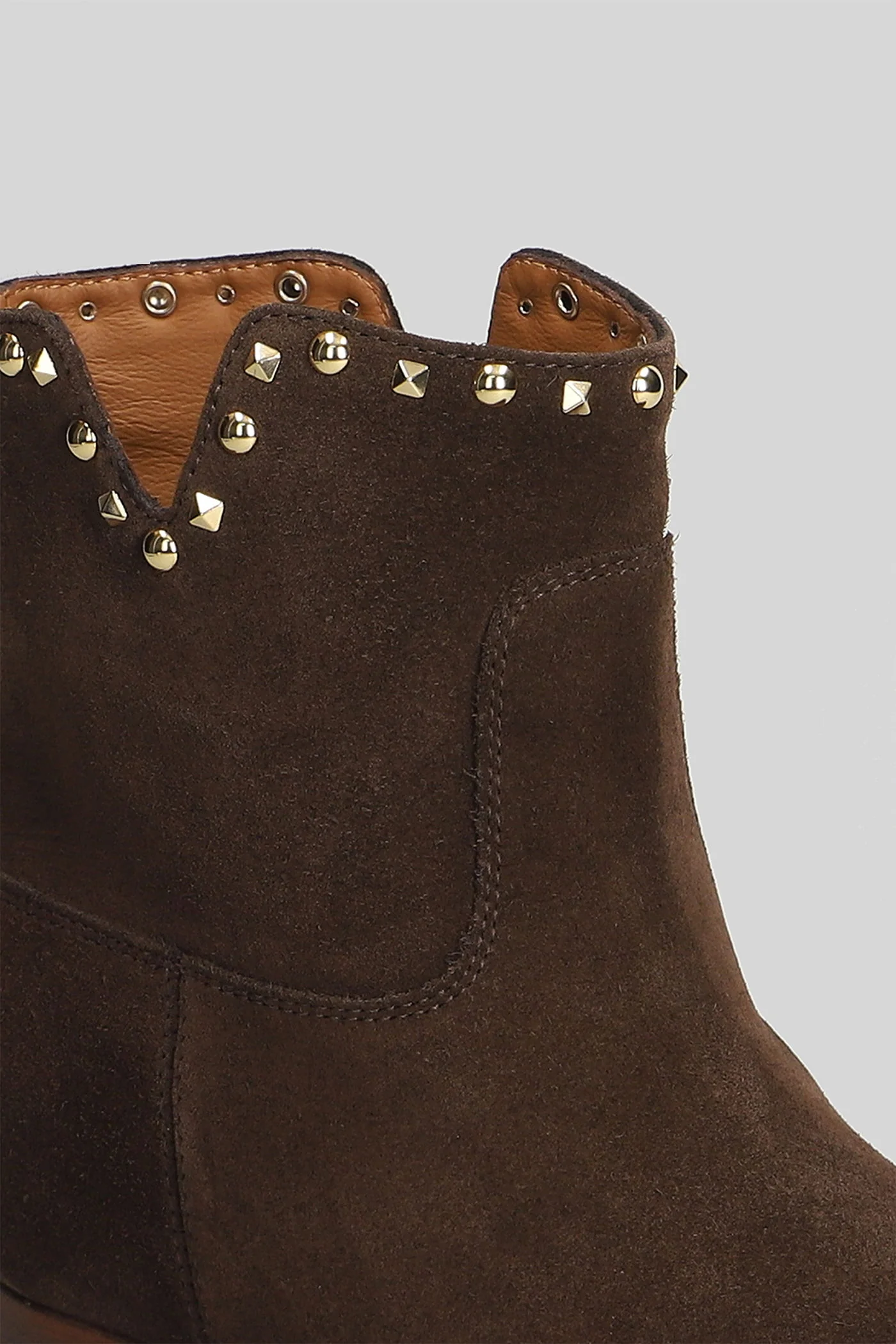 Ankle boots inside wedge in brown suede - Image 5