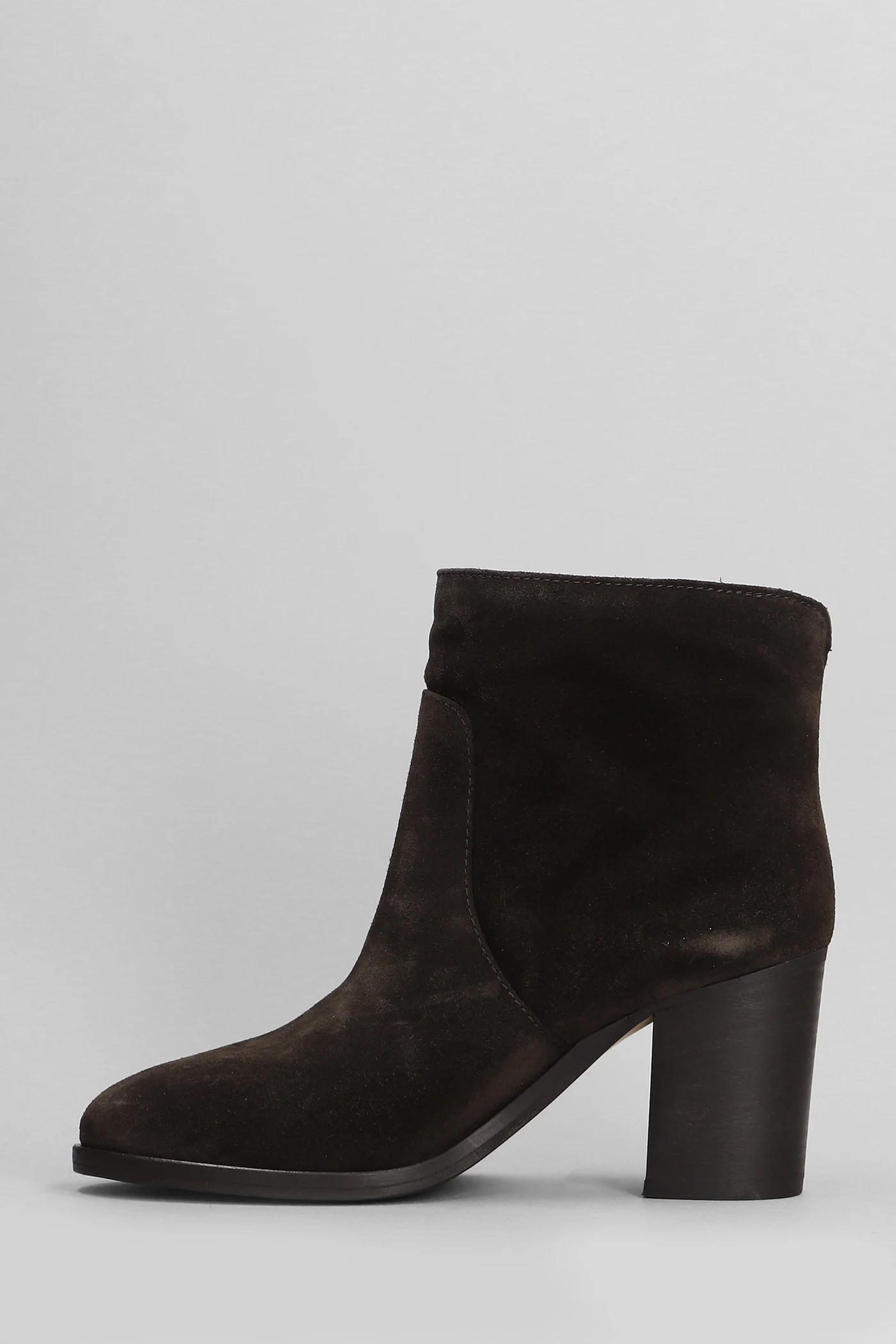 High heels Ankle boots in dark brown suede - Image 3