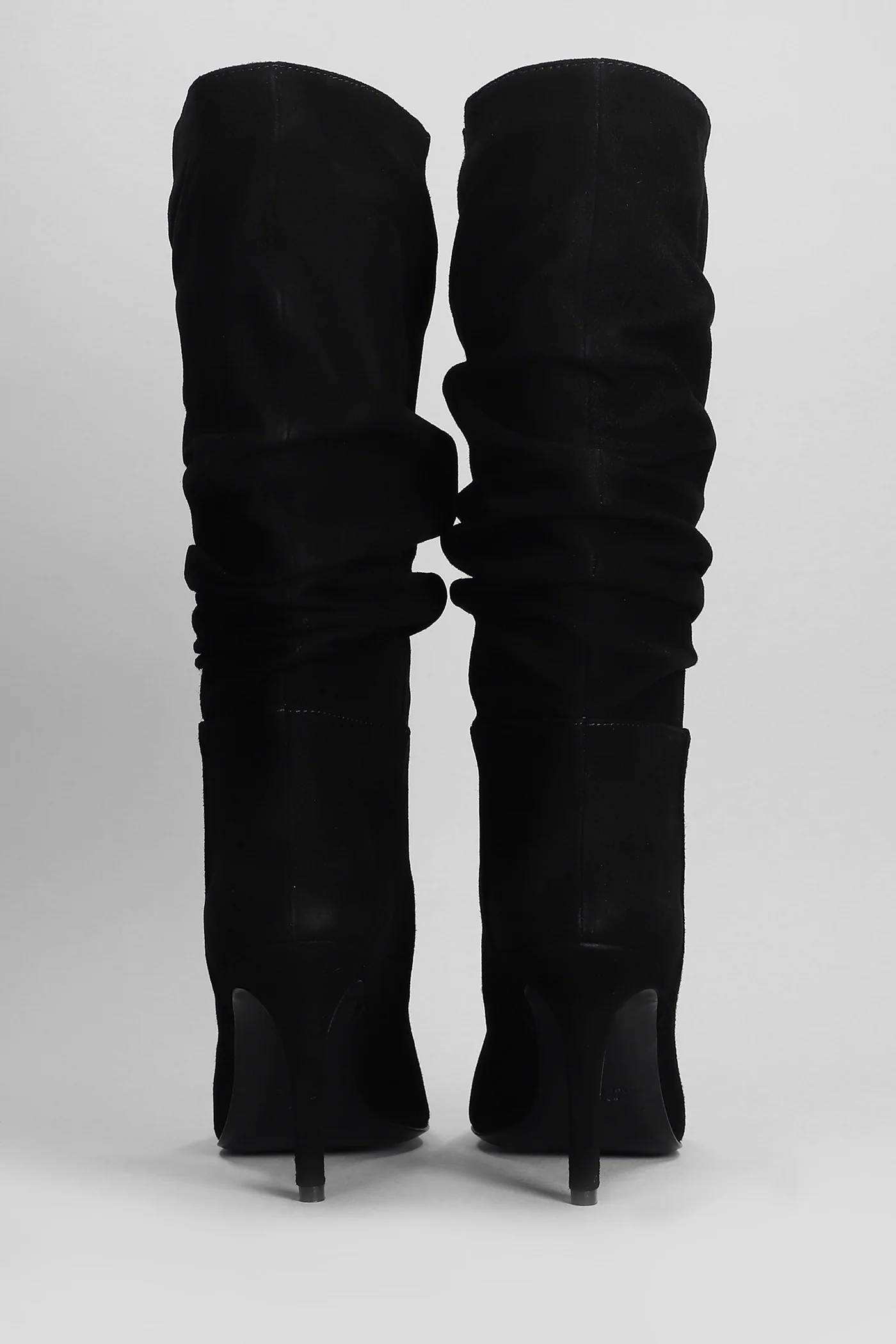 High heels boots in black suede - Image 4