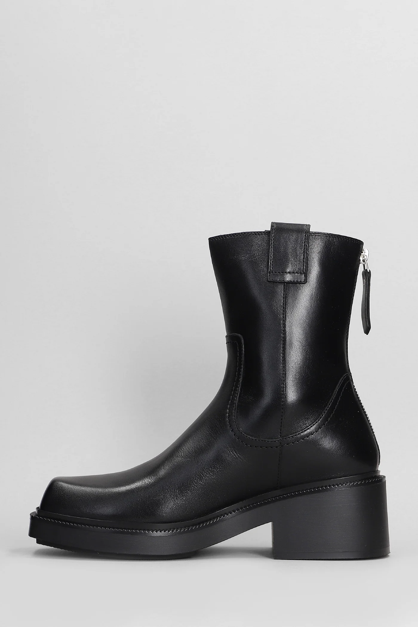 Pampas High heels Ankle boots in black leather - Image 3