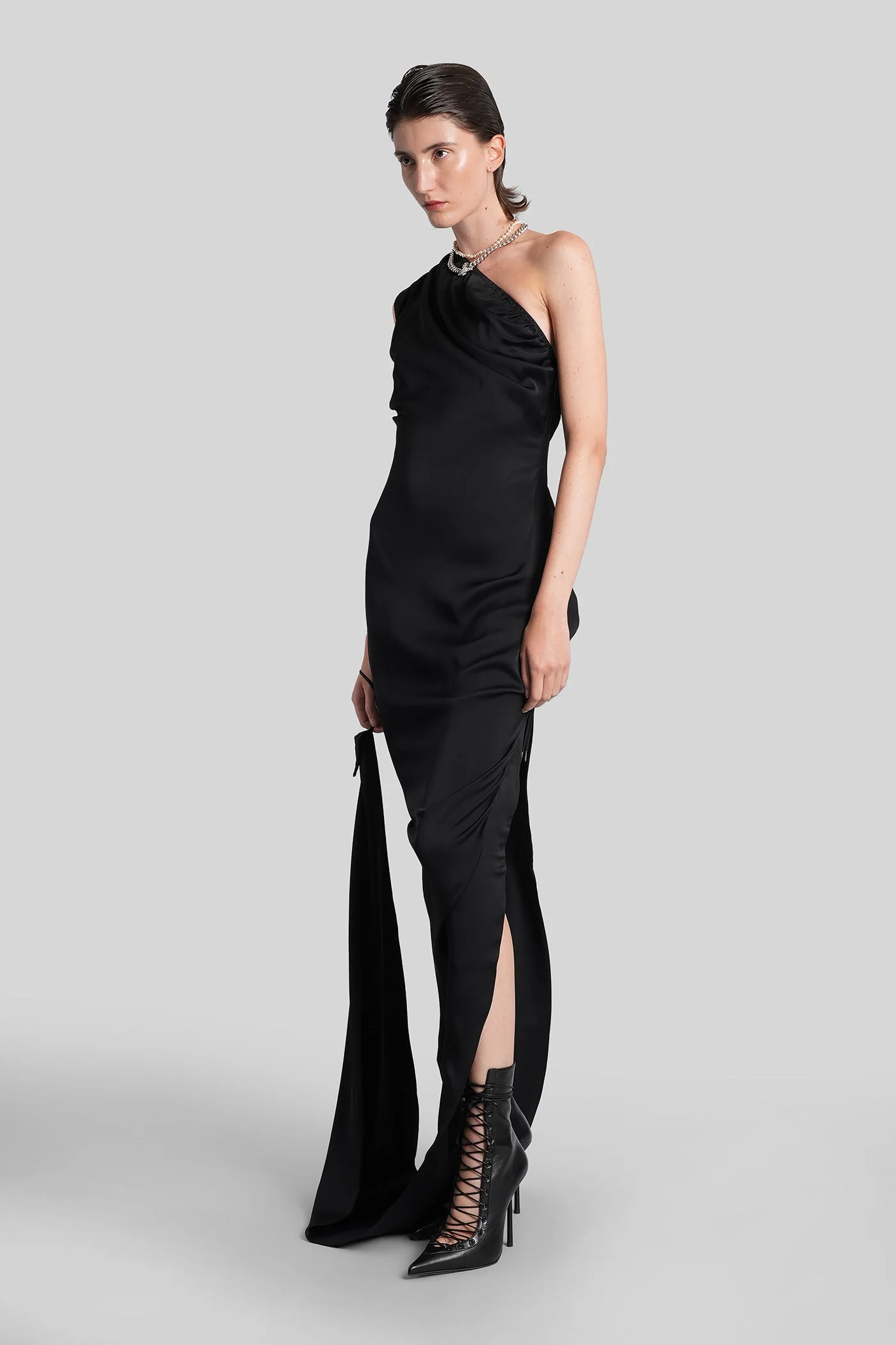 Andreas Long dress in black viscose - Image 4